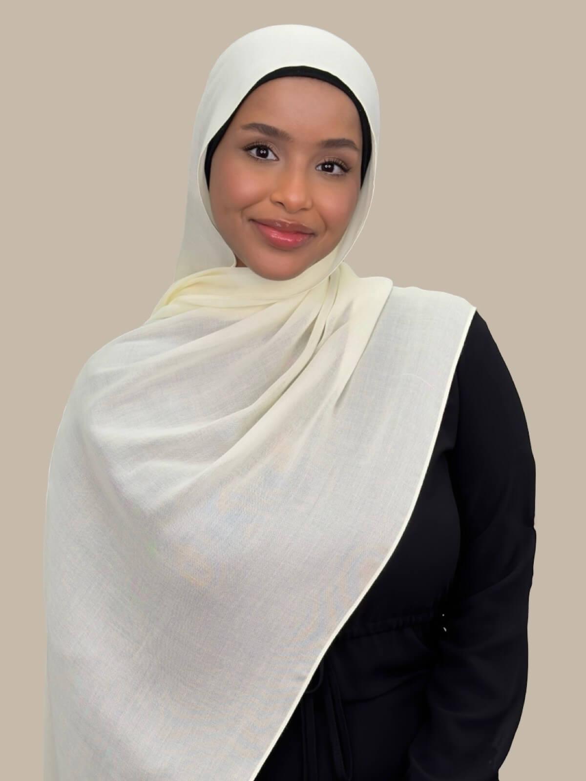 Cotton Modal Hijab-Lace