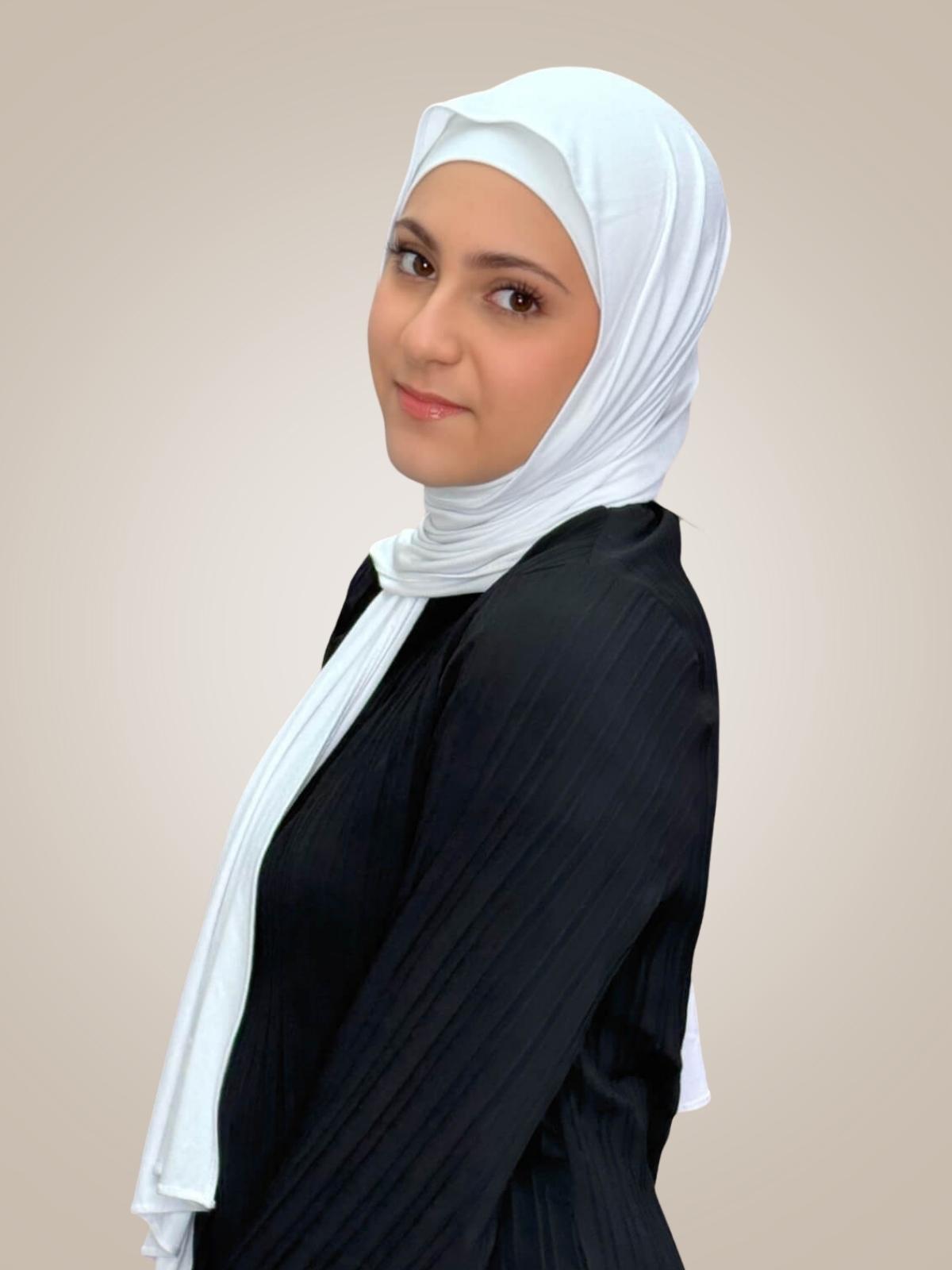 Modish Girl Premium Jersey Hijab-White