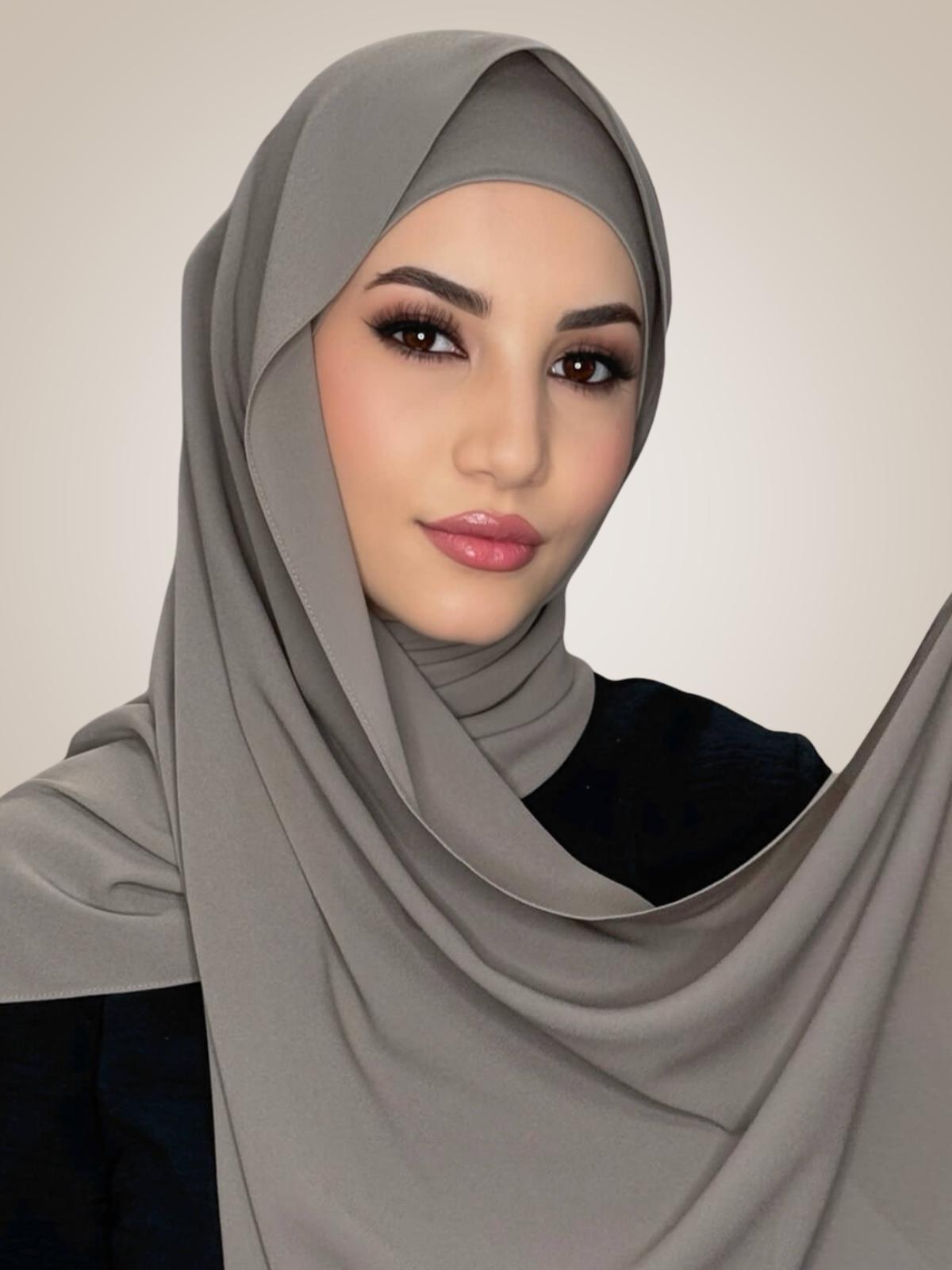 Matching Chiffon Hijab Set-Truffle