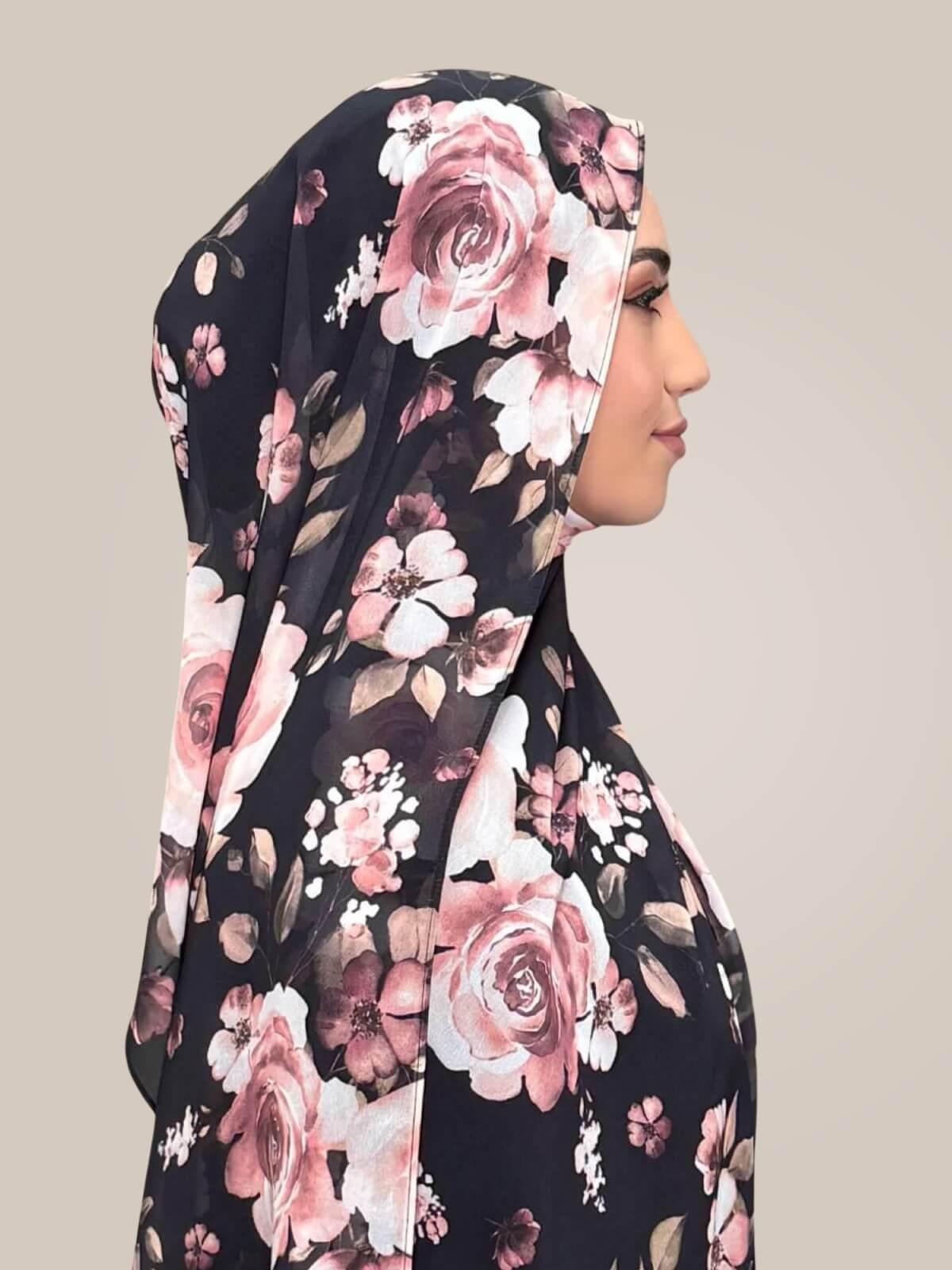 Printed Chiffon Hijab-Breathless Blossom