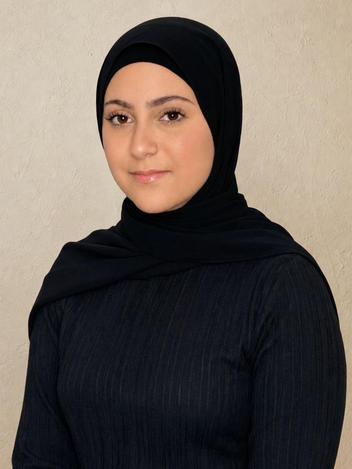 Modish Girl Luxury Chiffon Hijab-Black