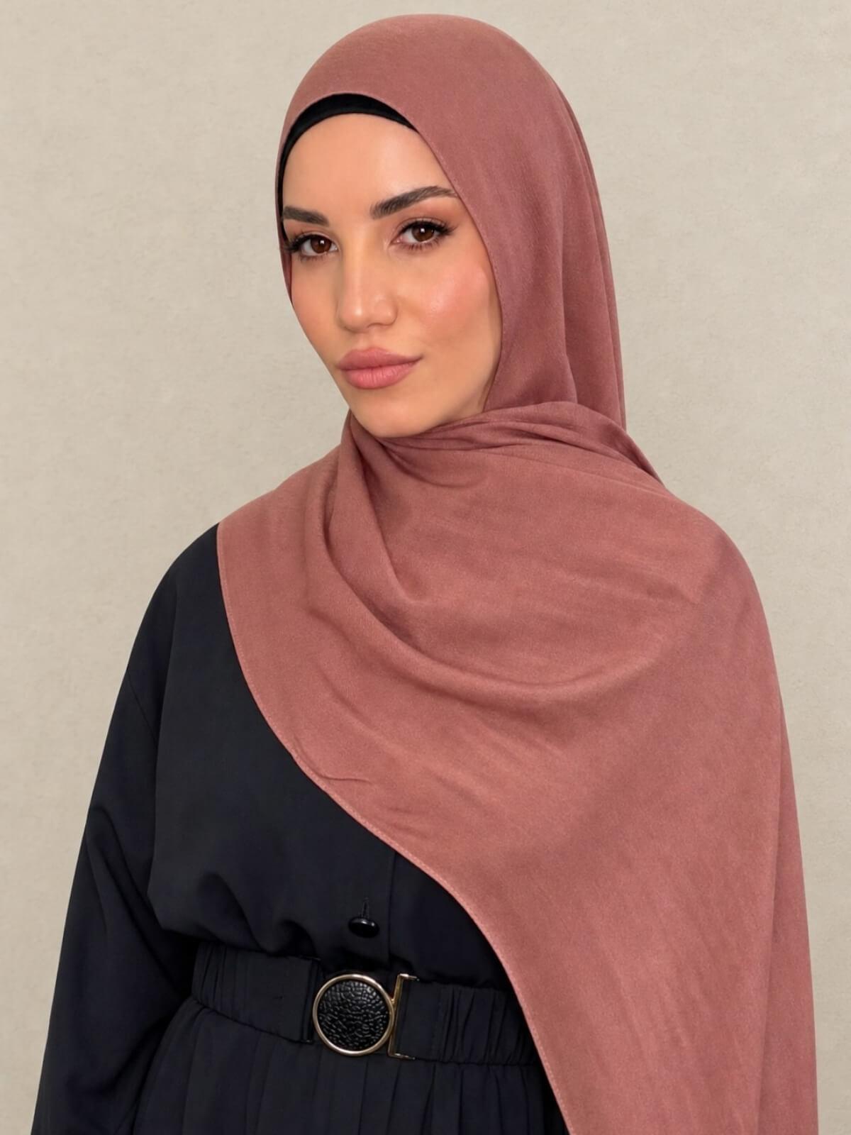 Cotton Modal Hijab-Desert Rose
