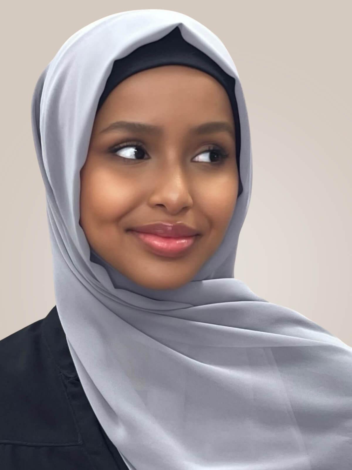 Luxury Chiffon Hijab-Gravity Grey