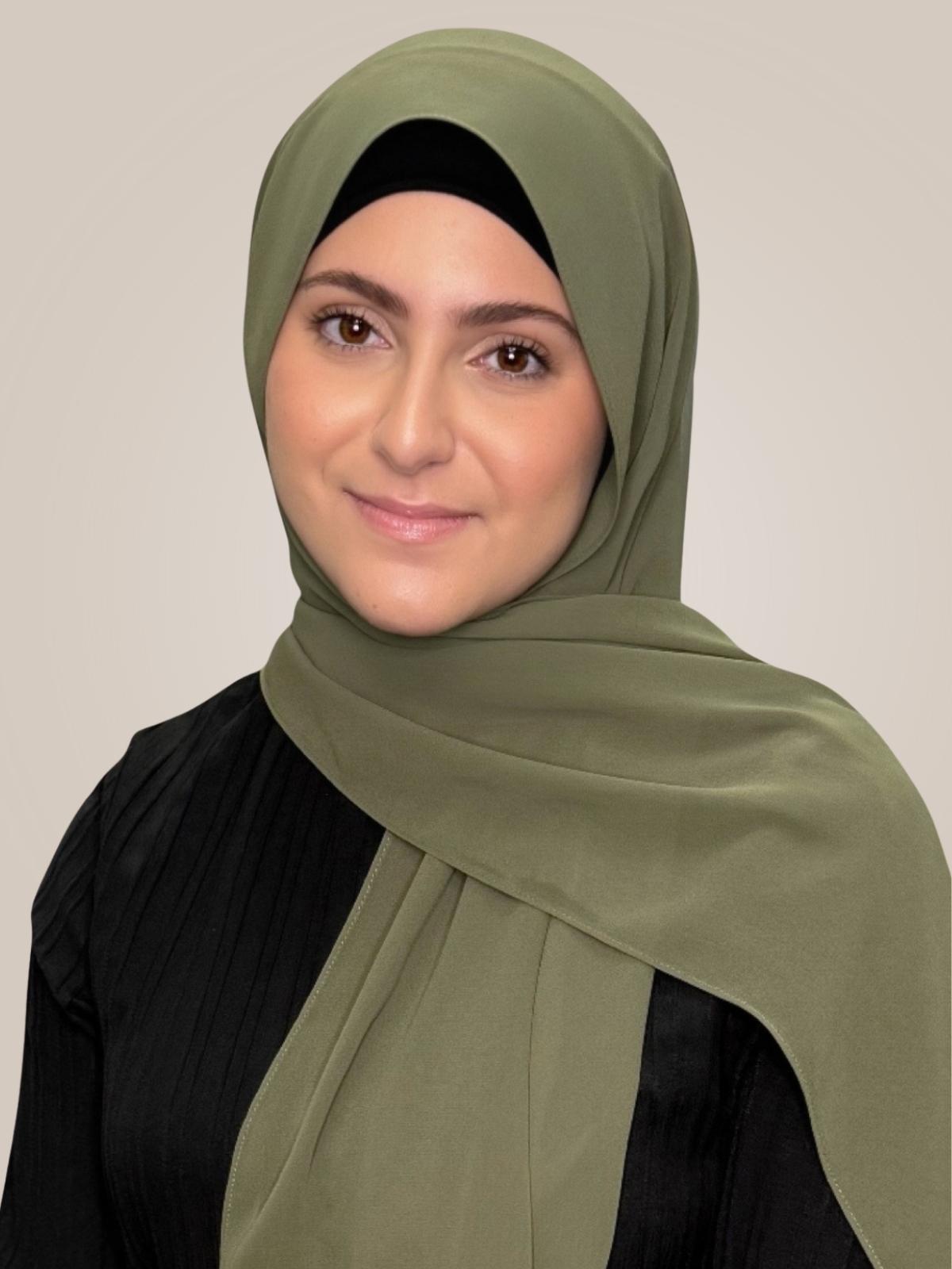 Modish Girl Luxury Chiffon Hijab-Dusty Olive