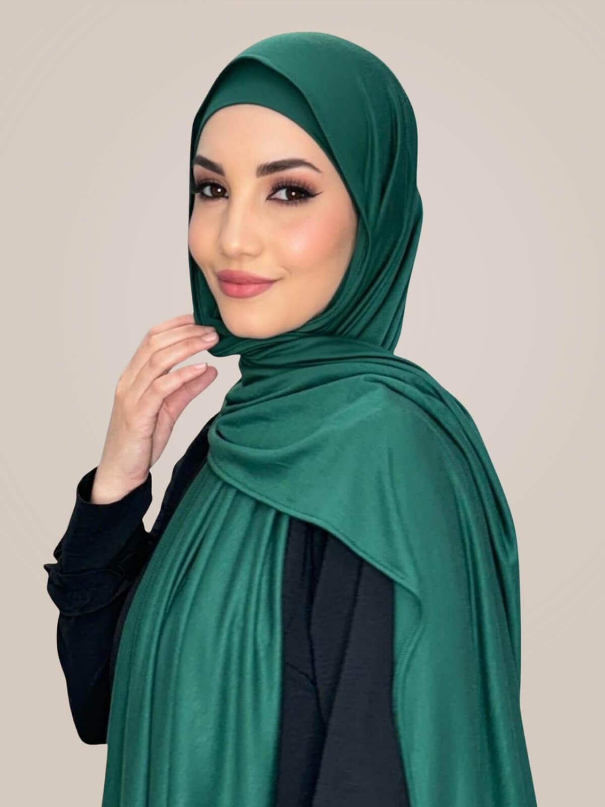 Premium Jersey Hijab-Forrest Green