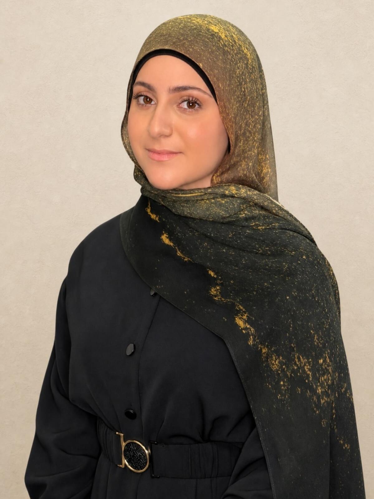 Modish Girl Print Modal Hijab-Golden Dune
