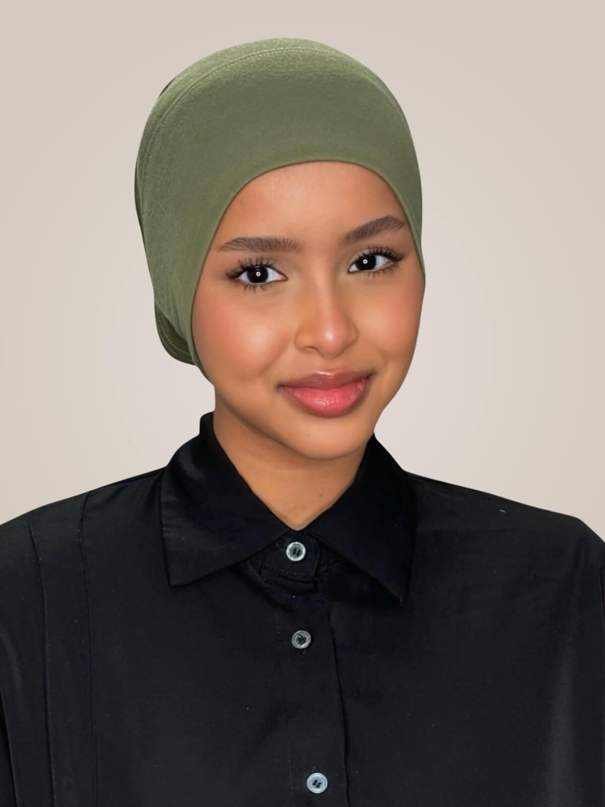 Premium Cotton Underscarf-Dusty Olive
