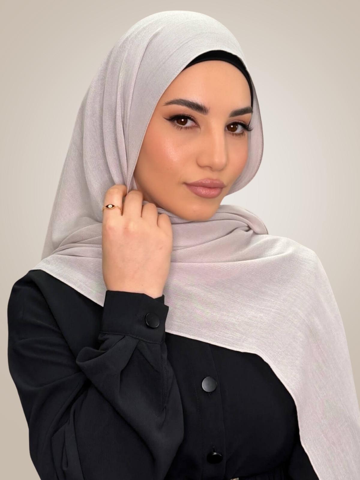 Cotton Modal Hijab-Misty Mink