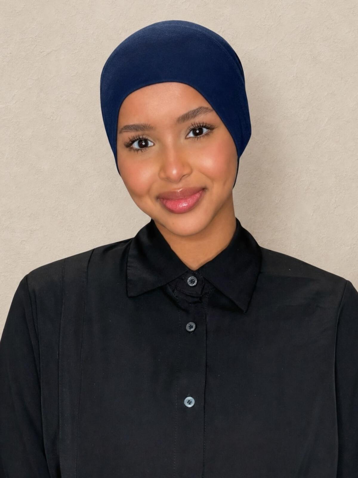 Premium Cotton Underscarf-Navy