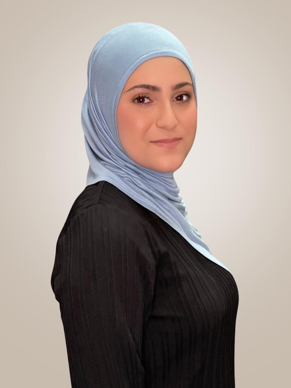 Modish Girl Pre-Sewn Hijab-Dusty Blue