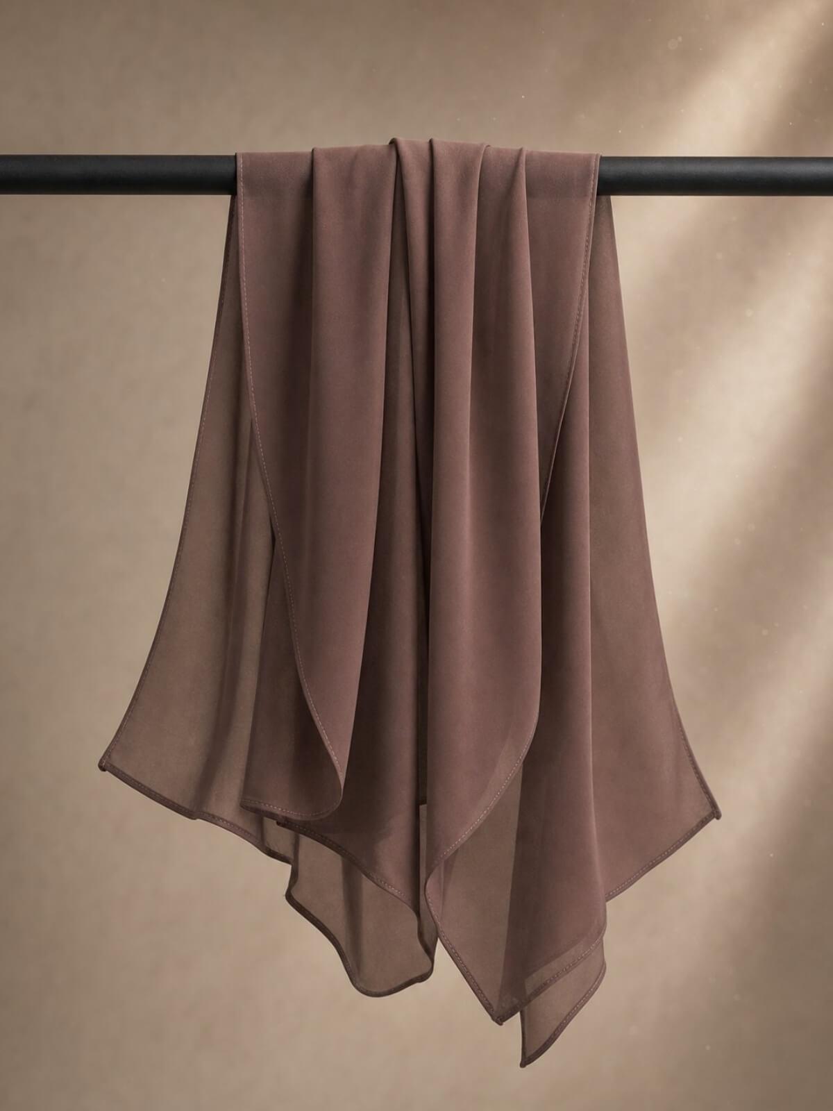 Luxury Chiffon Hijab-Brunette