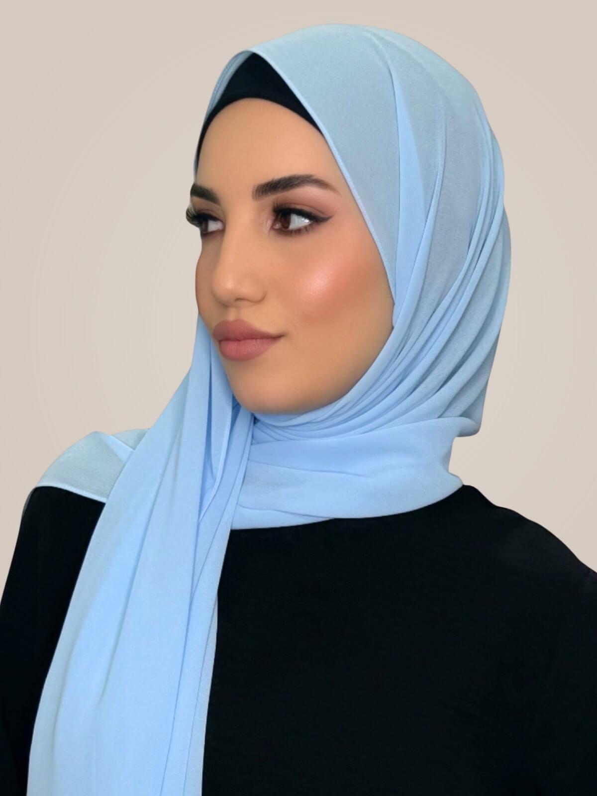 Classic Chiffon Hijab-Aqua