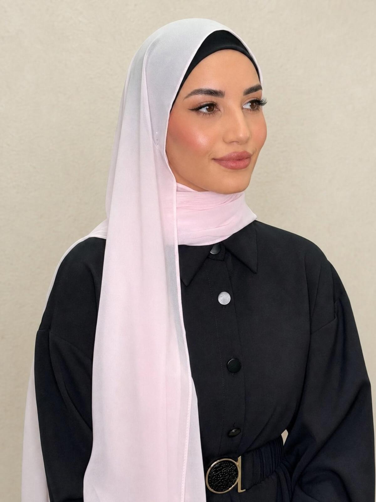Luxury Chiffon Hijab-Baby Pink