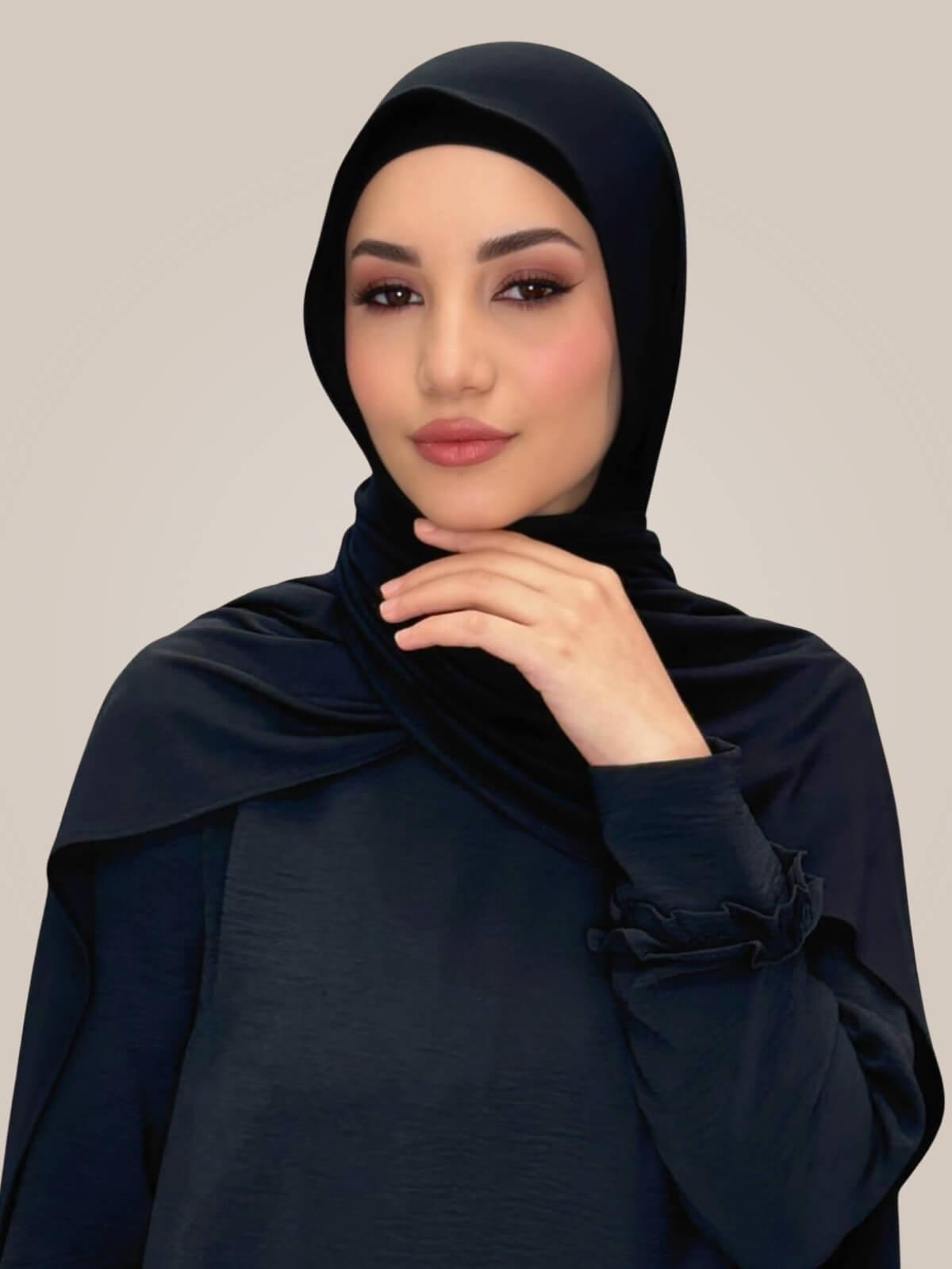 Premium Jersey Hijab-Black