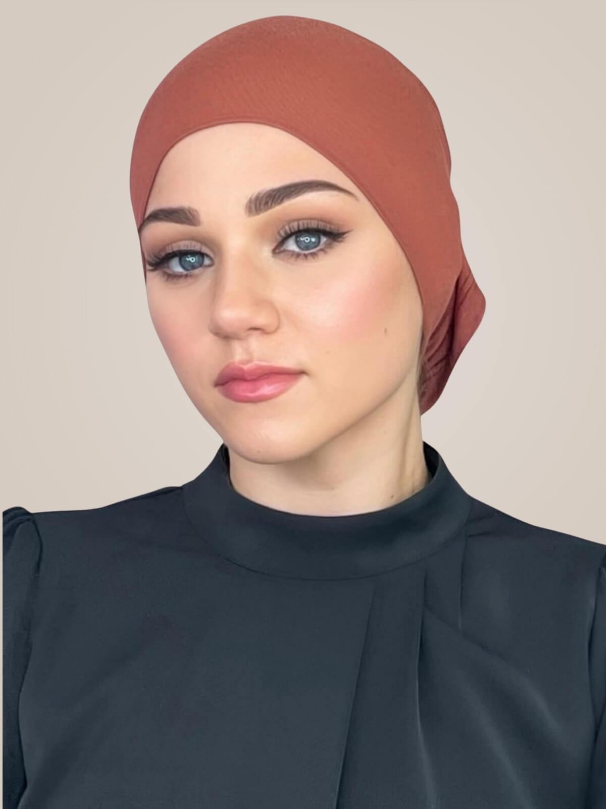 Premium Jersey Under Scarf-Brick Red