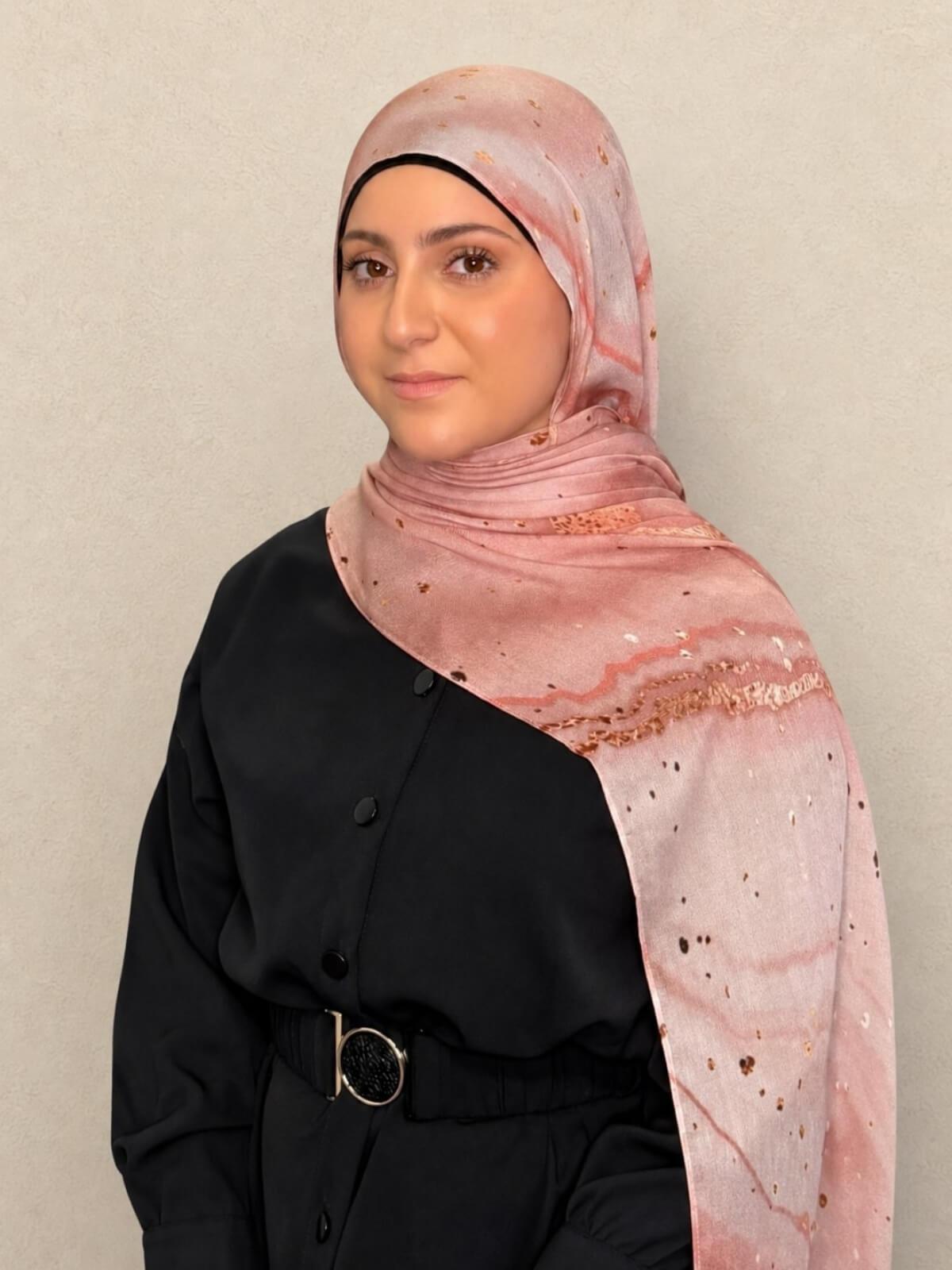 Modish Girl Print Modal Hijab-Malibu Dusk