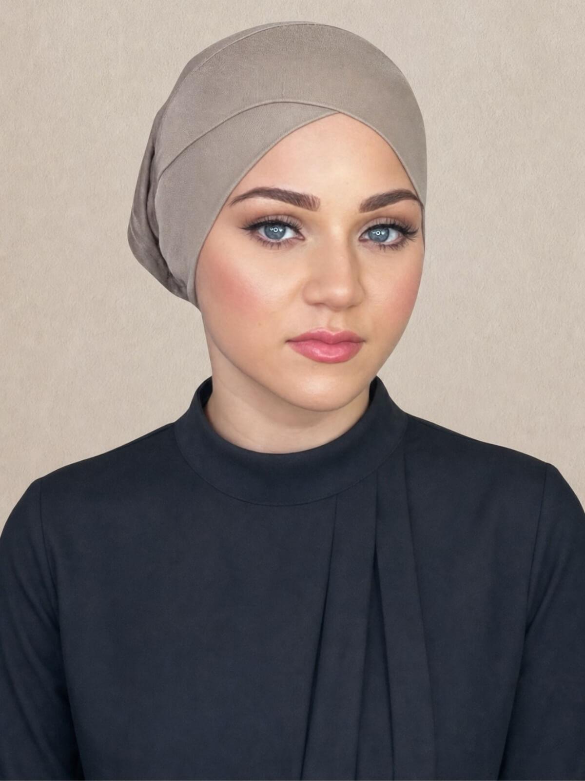 Premium Jersey Cross Front Underscarf -Desert