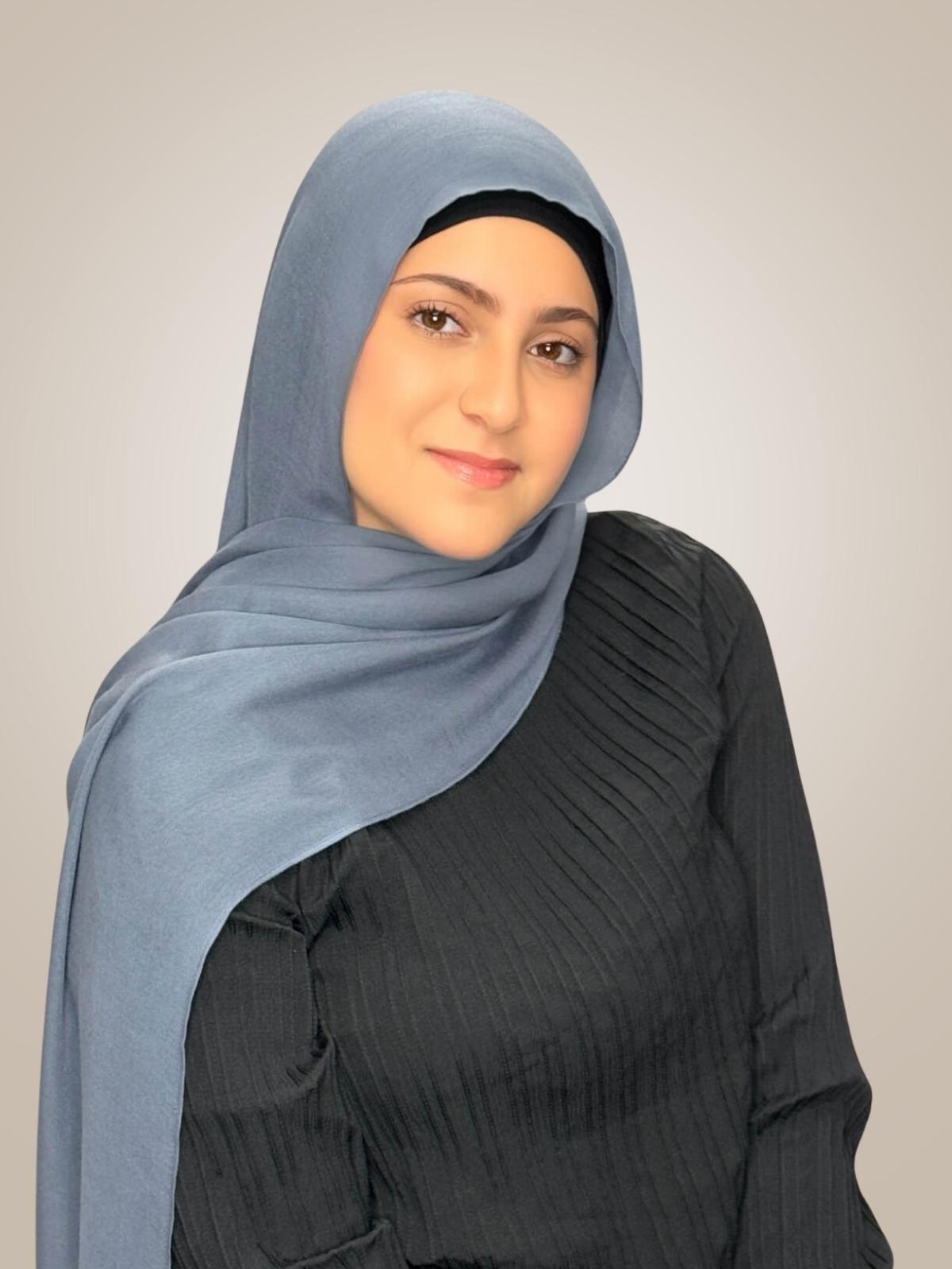 Modish Girl Cotton Modal Hijab-Dusty Denim