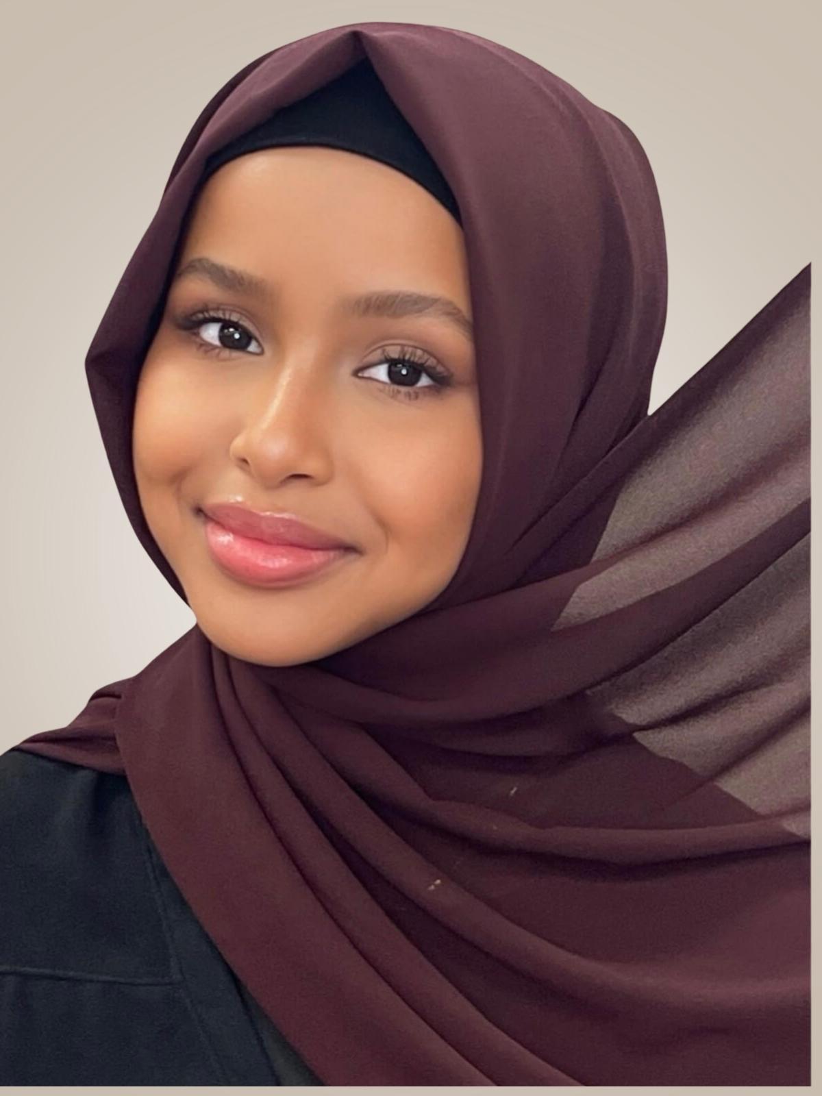 Classic Chiffon Hijab-Raisin