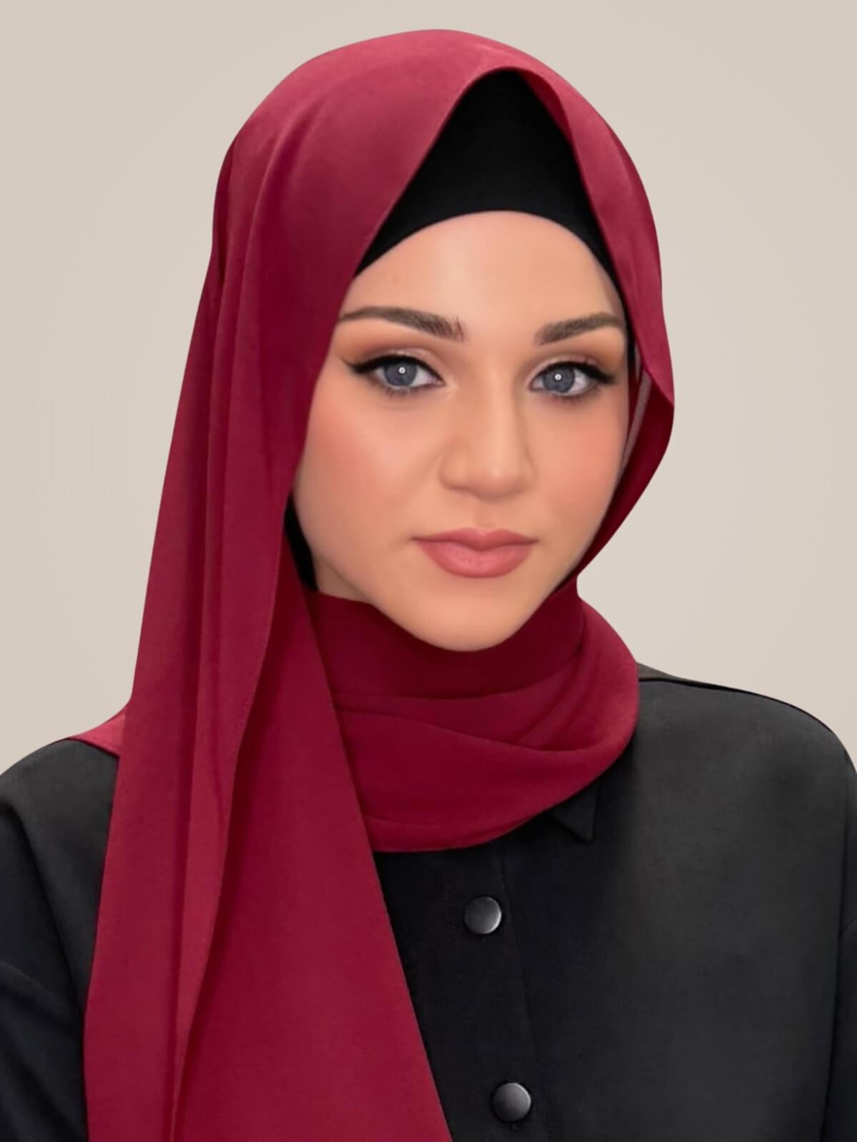 Classic Chiffon Hijab-Mahogany