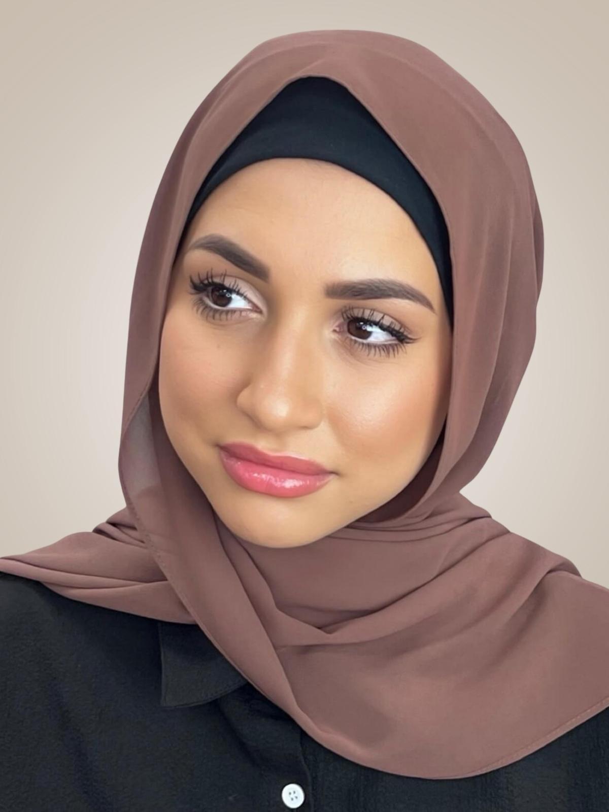 Luxury Chiffon Hijab-Cappuccino