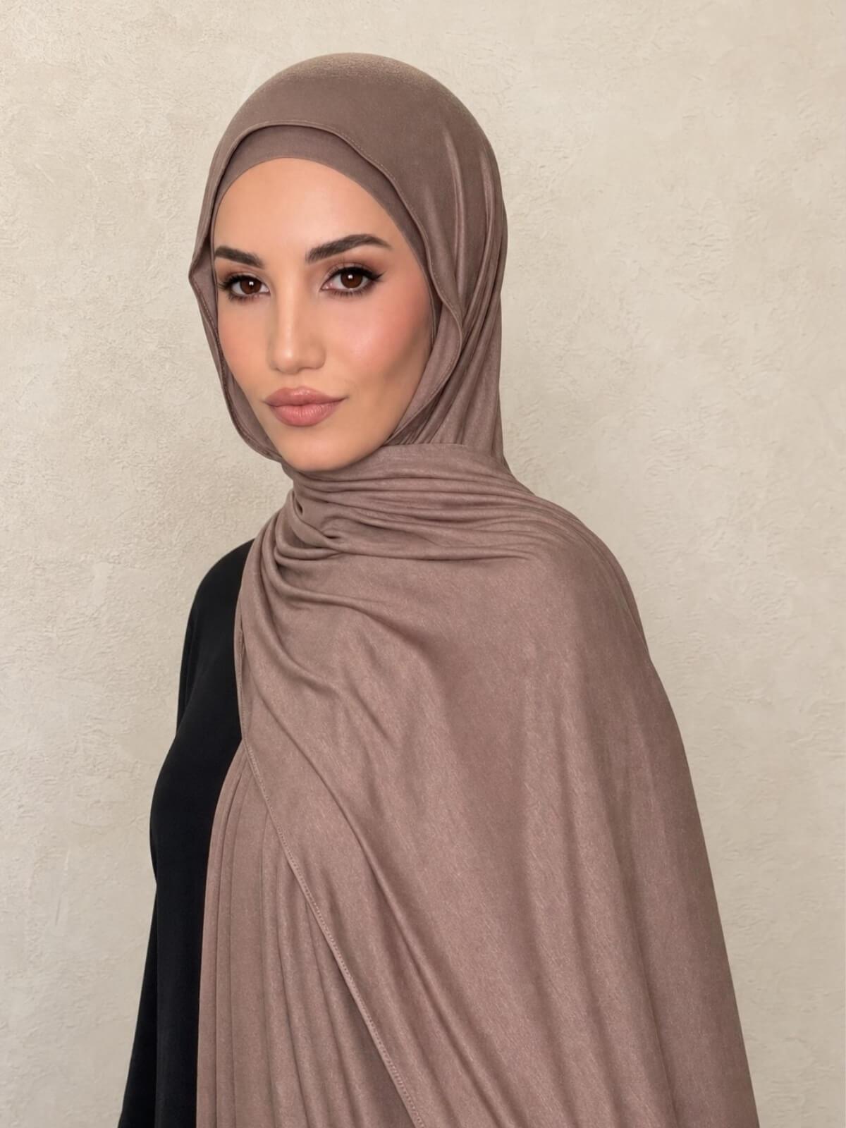 Premium Jersey Hijab-Truffle