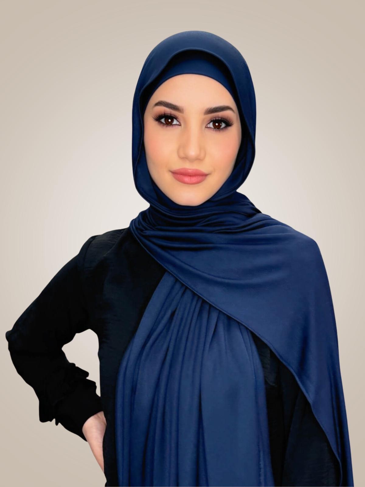 Premium Jersey Hijab-Navy