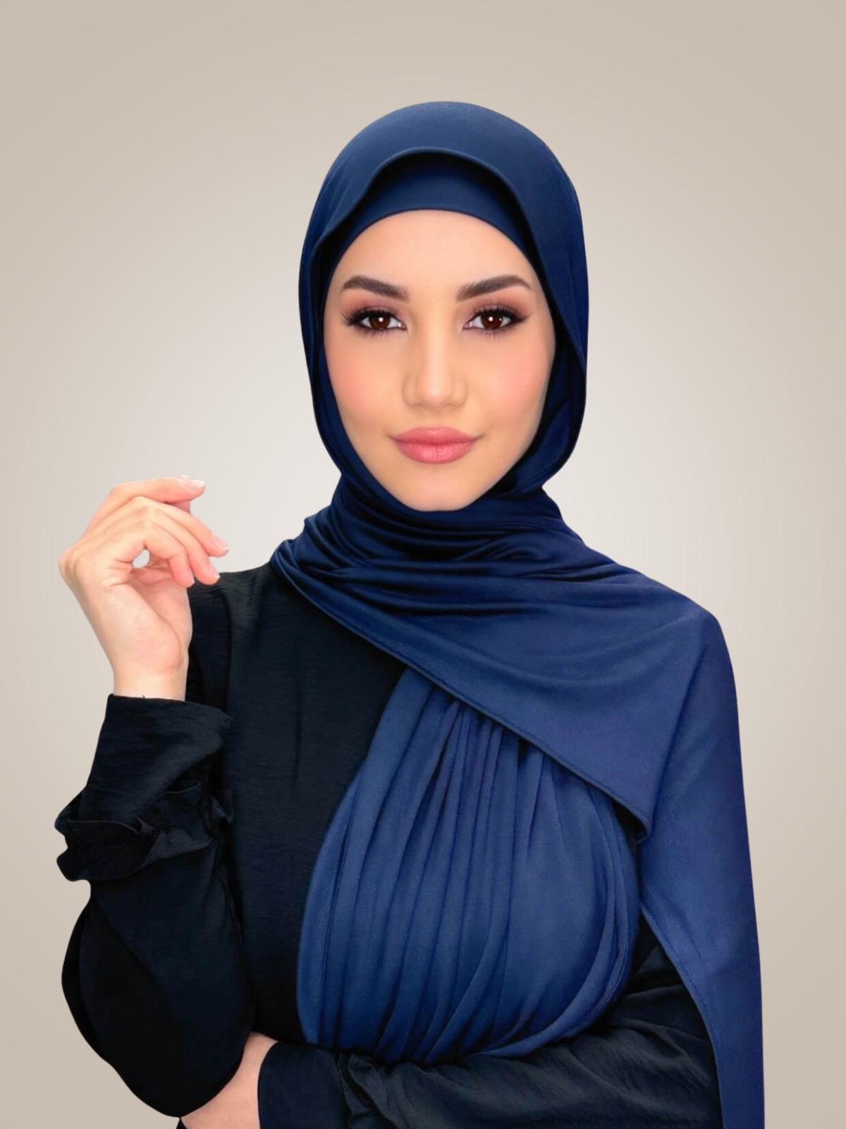 Premium Jersey Hijab-Navy