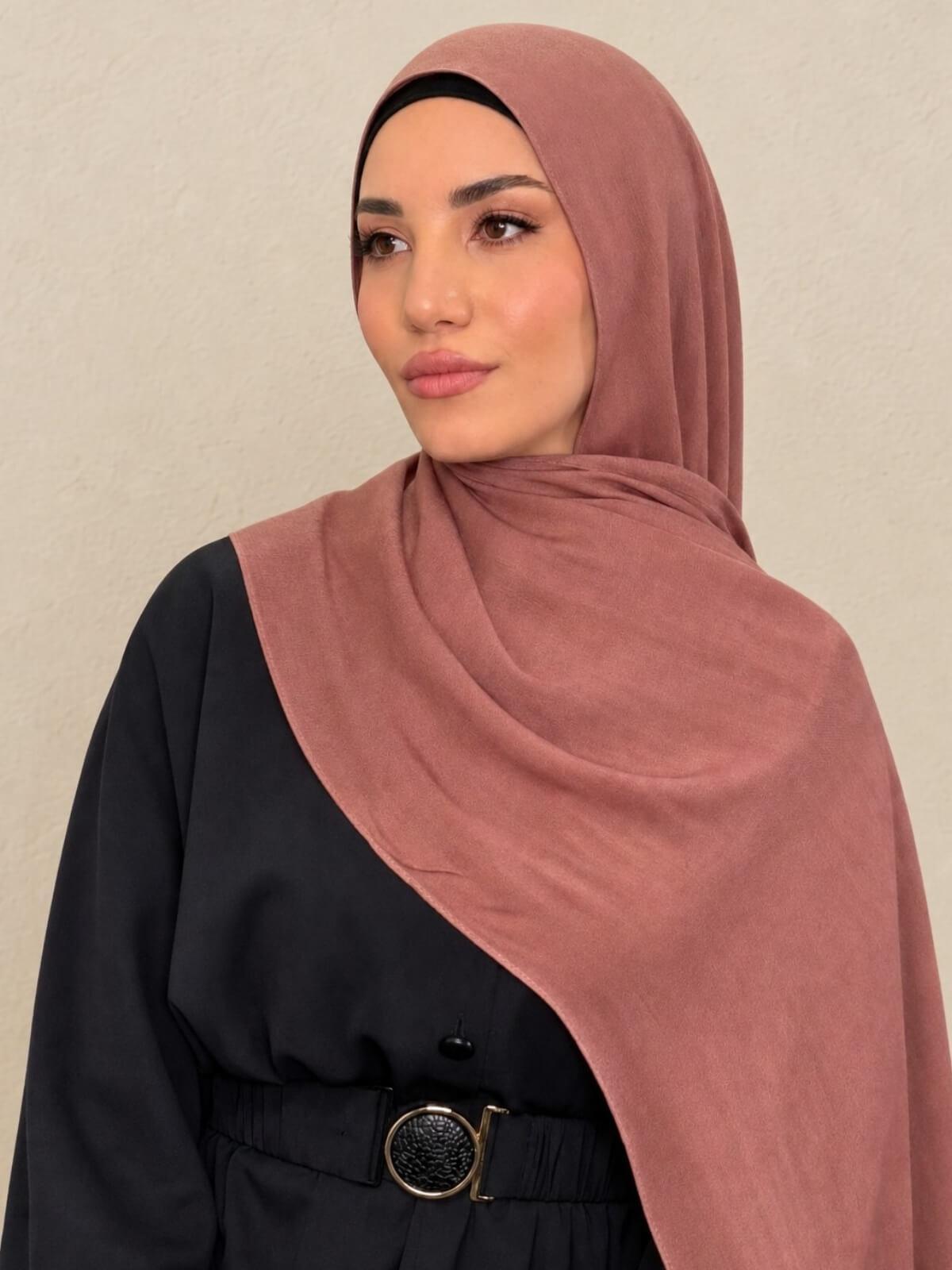 Cotton Modal Hijab-Desert Rose