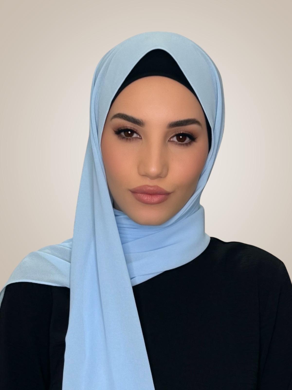 Classic Chiffon Hijab-Aqua