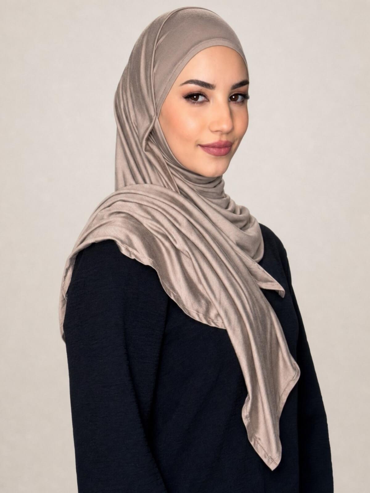 Pre-Sewn Jersey Hijab-Desert
