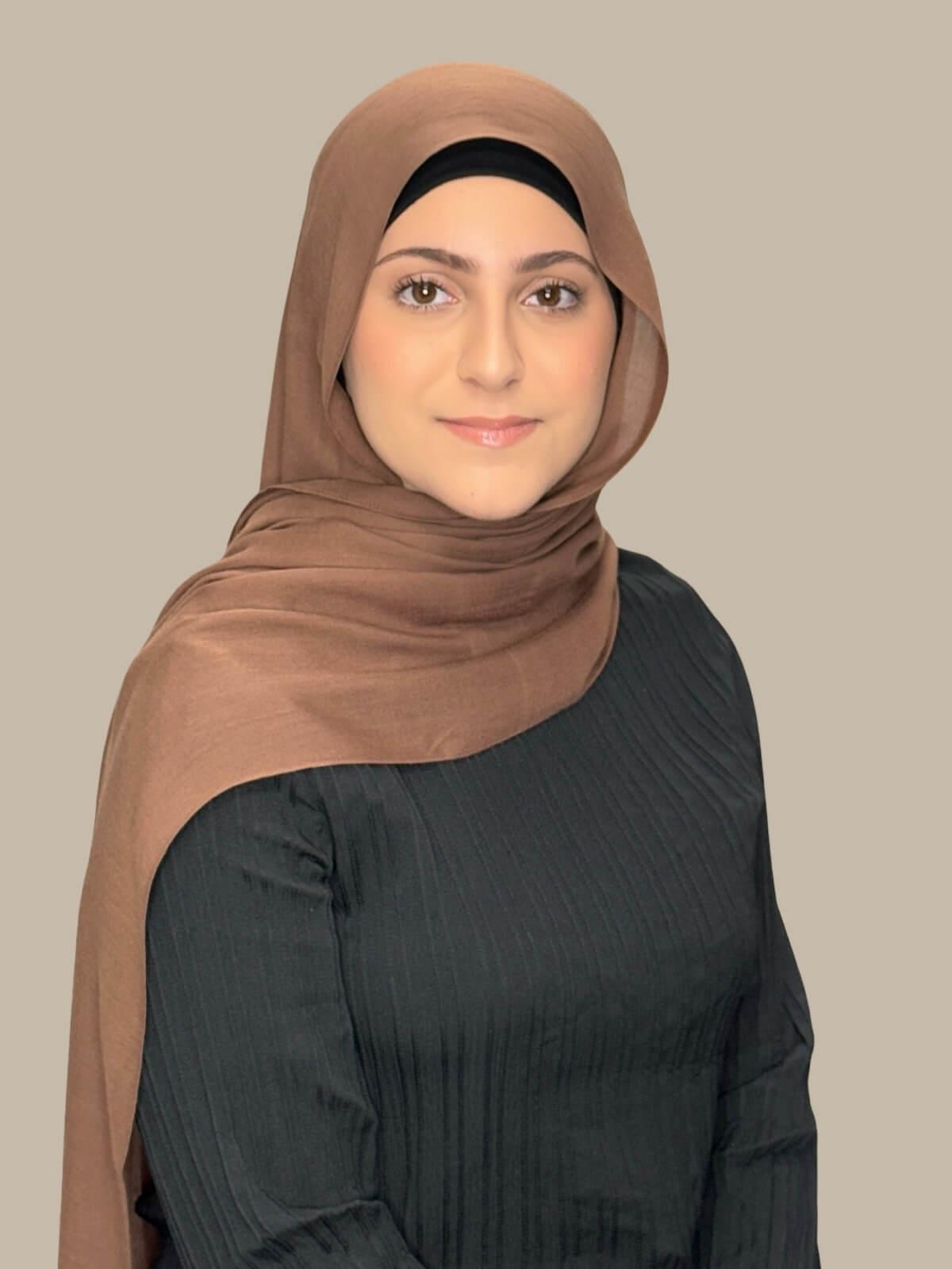 Modish Girl Cotton Modal Hijab-Golden Walnut