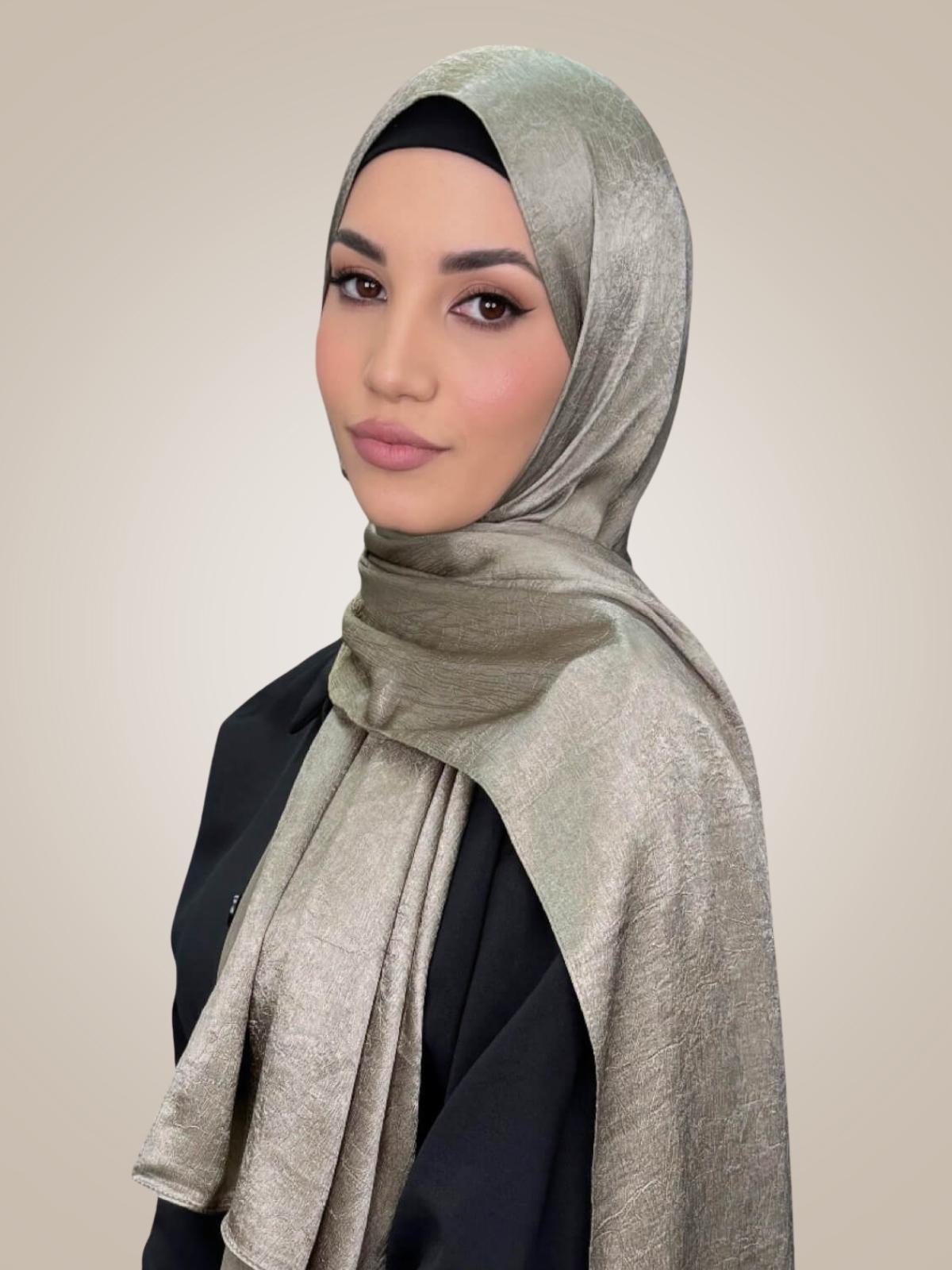 Classic Satin Hijab-Khaki