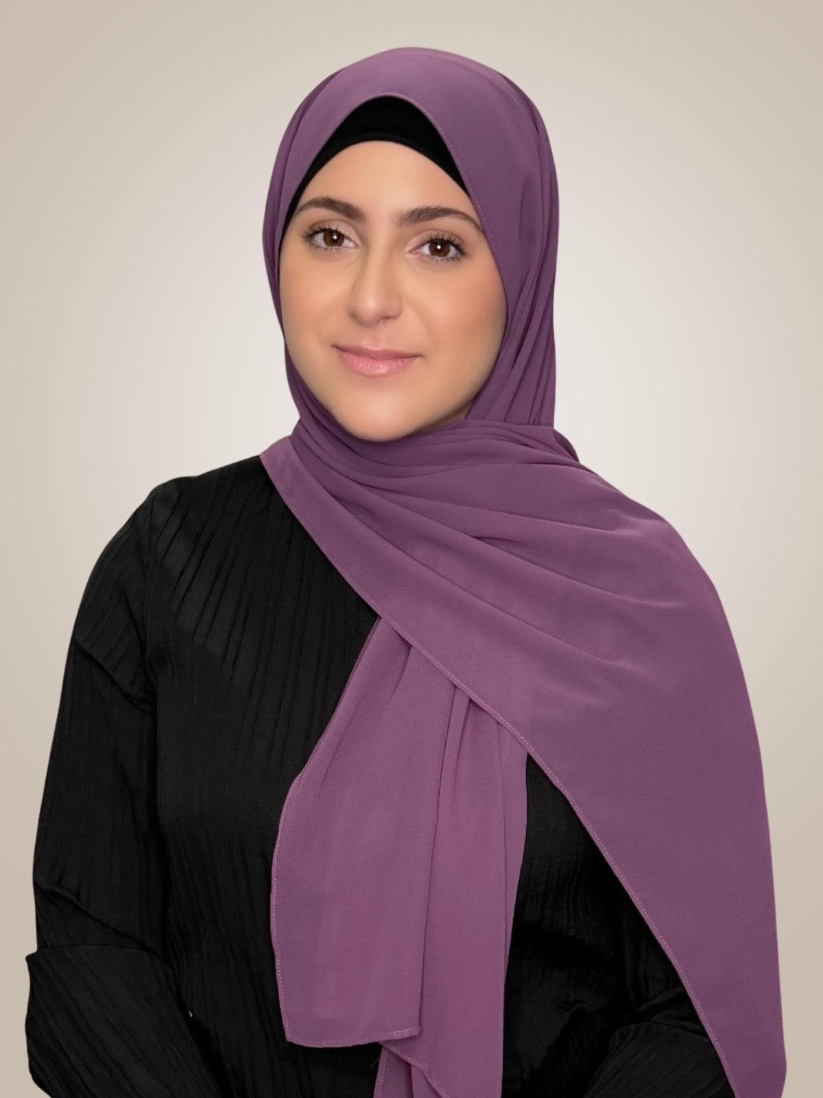 Modish Girl Luxury Chiffon Hijab-Mauve Taupe