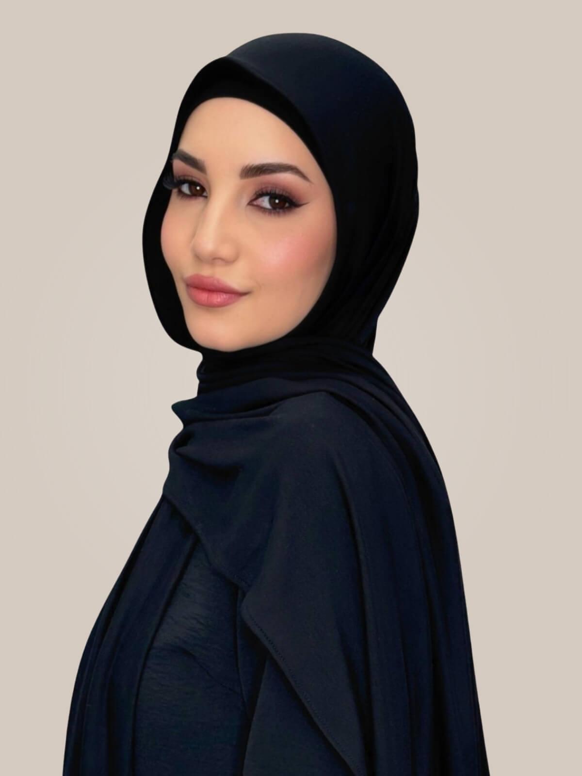 Premium Jersey Hijab-Black