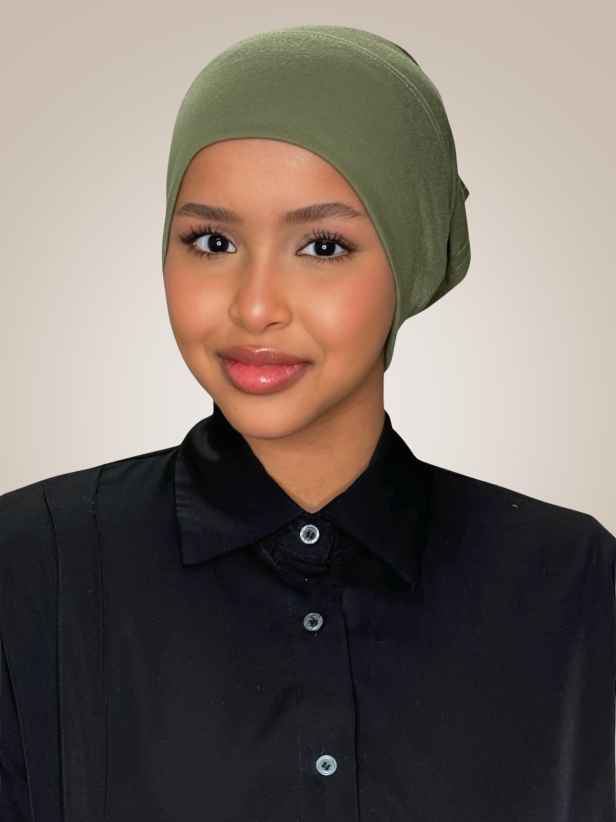 Premium Cotton Underscarf-Dusty Olive