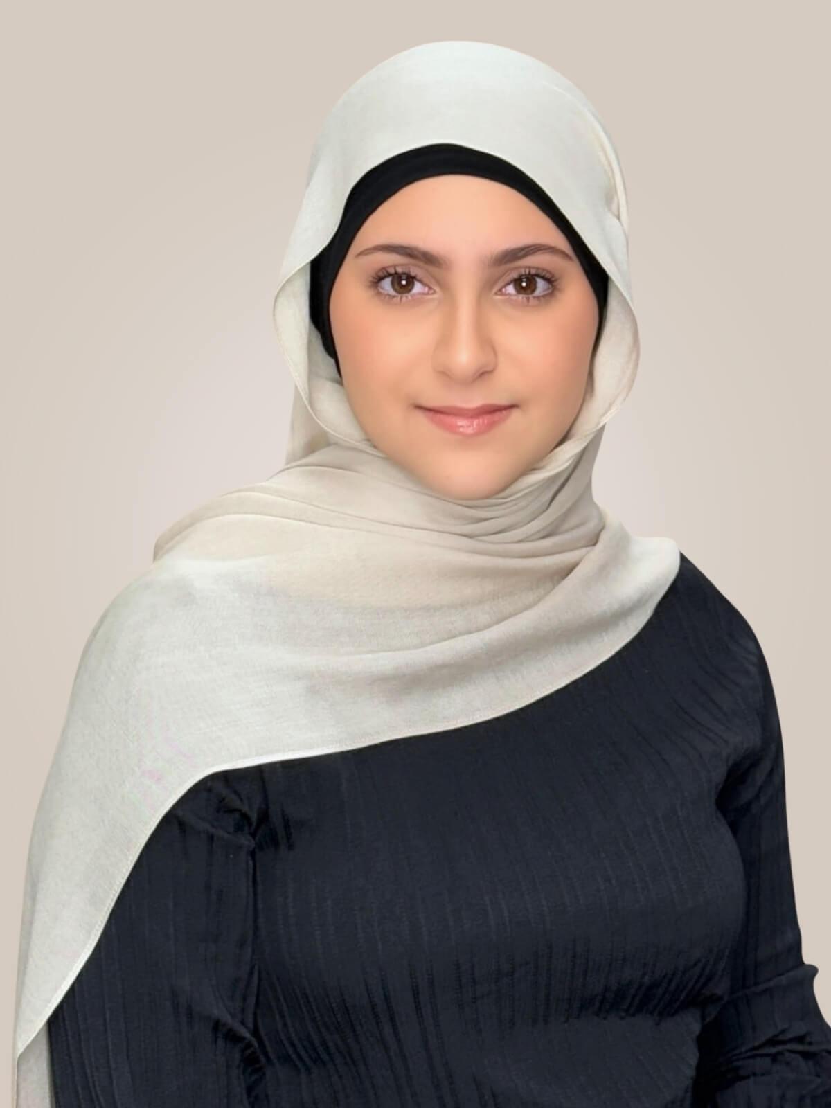 Modish Girl Cotton Modal Hijab-Sand