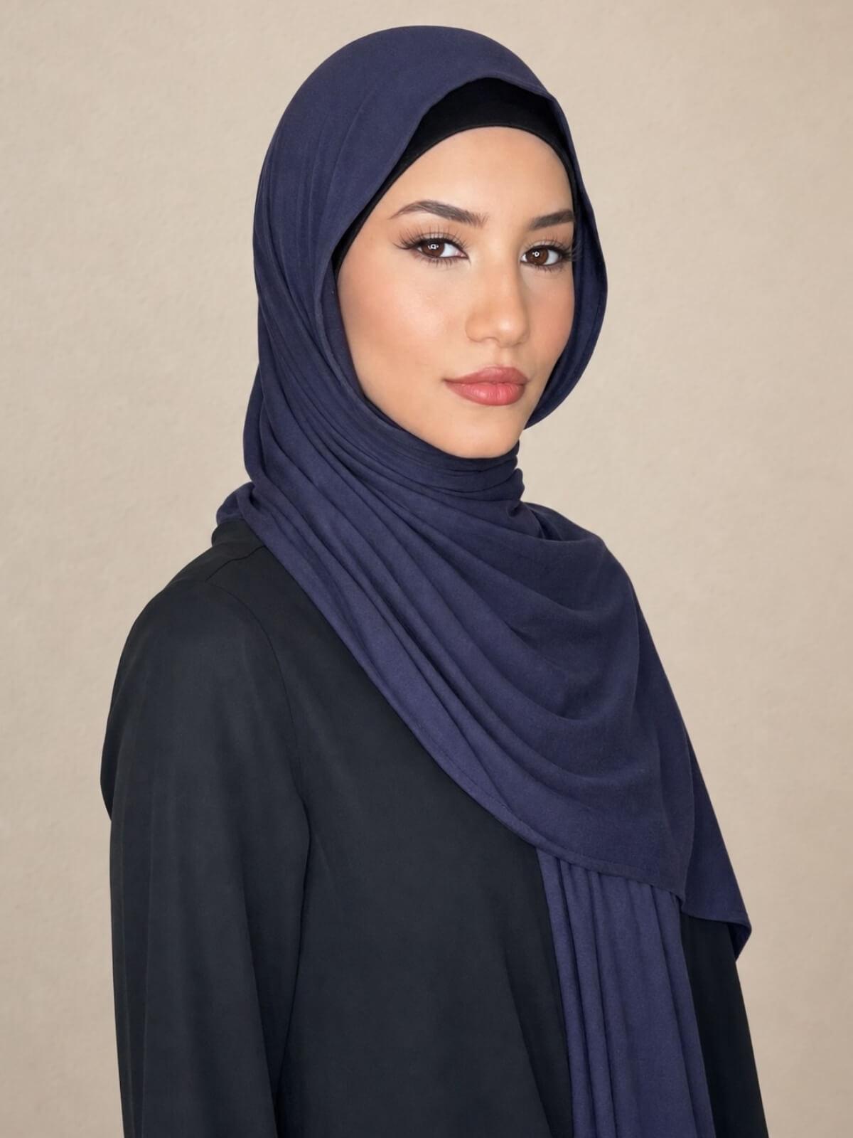 Classic Jersey Hijab-Navy