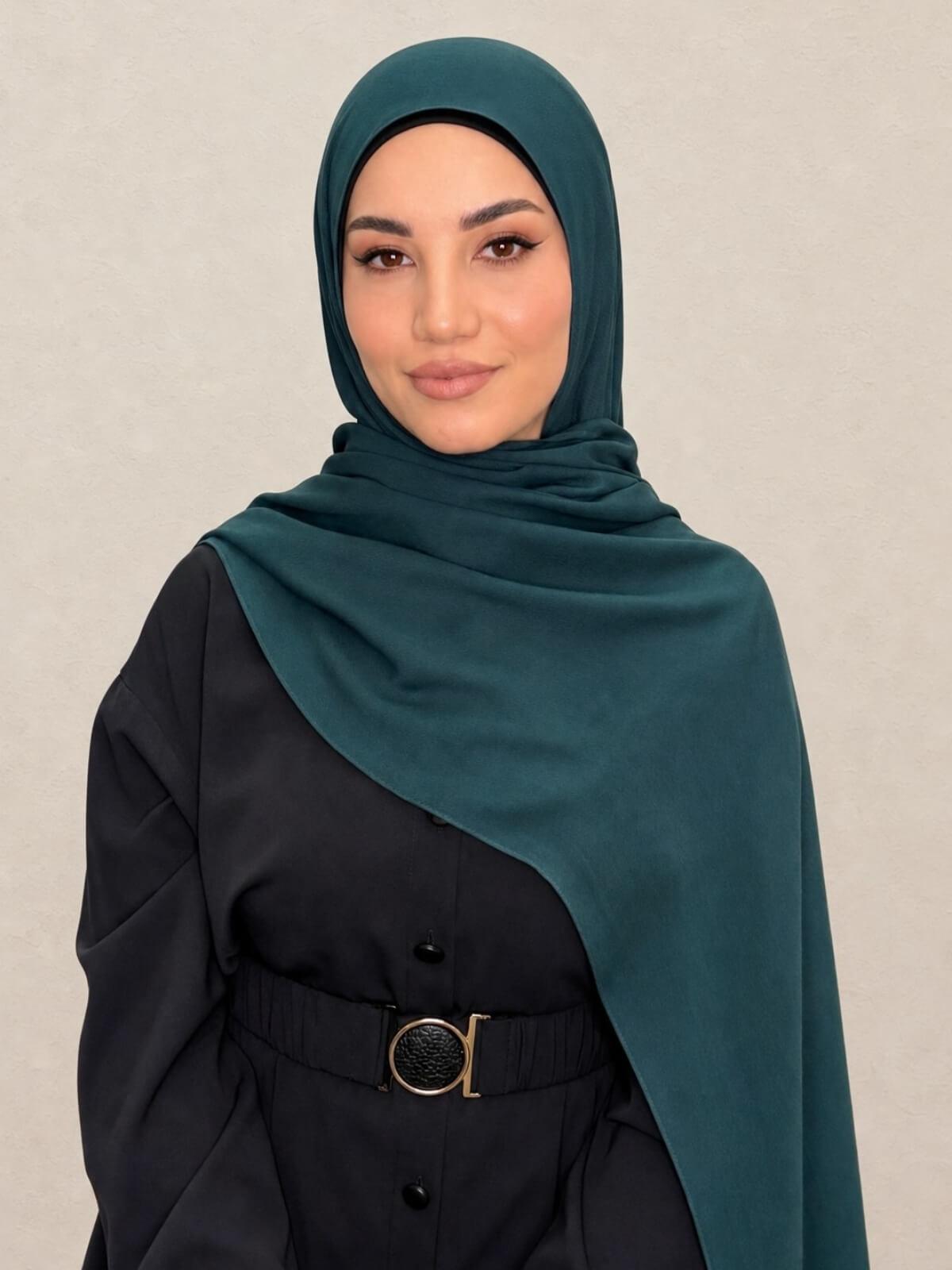 Cotton Modal Hijab-Dark Aqua