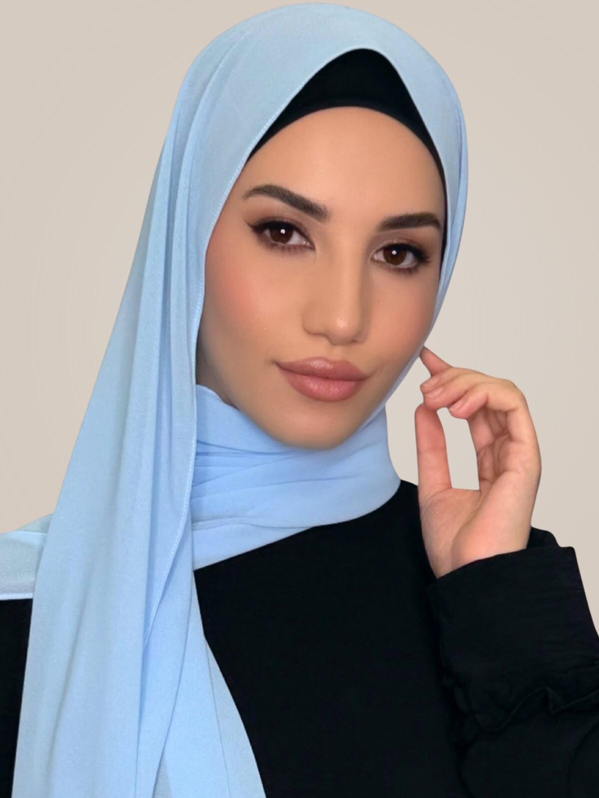 Classic Chiffon Hijab-Aqua