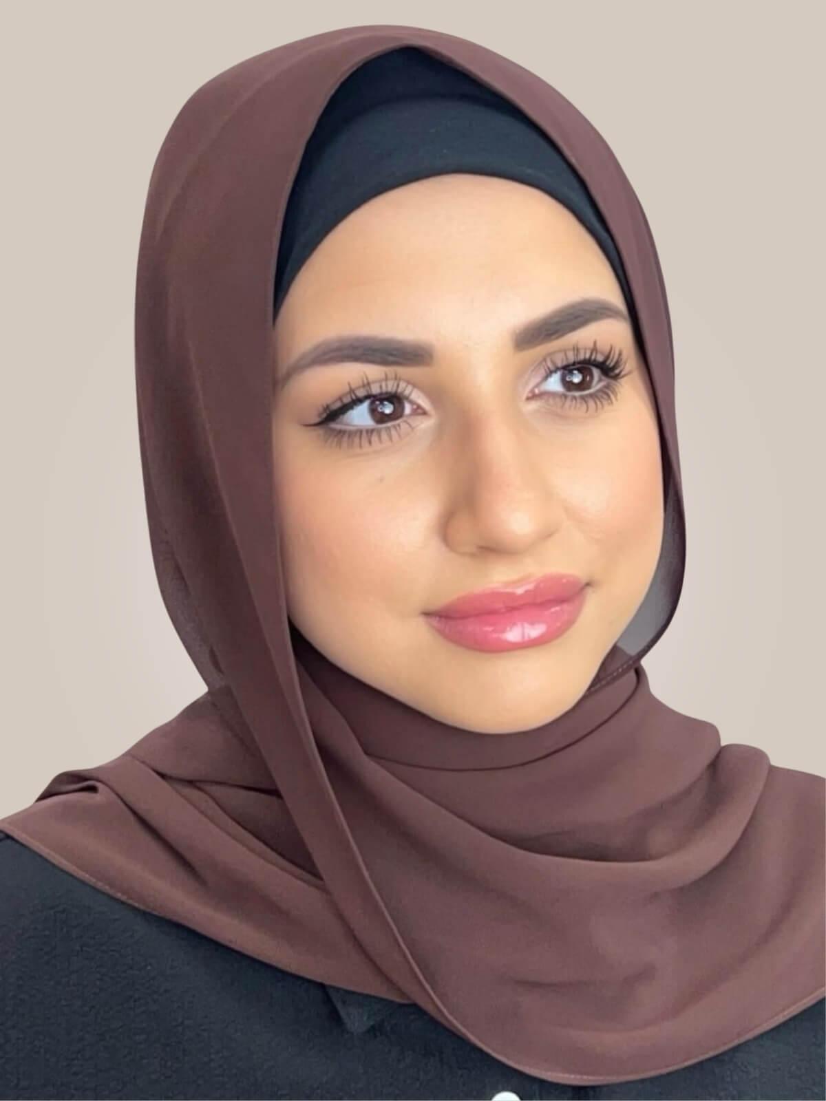 Luxury Chiffon Hijab-Brunette