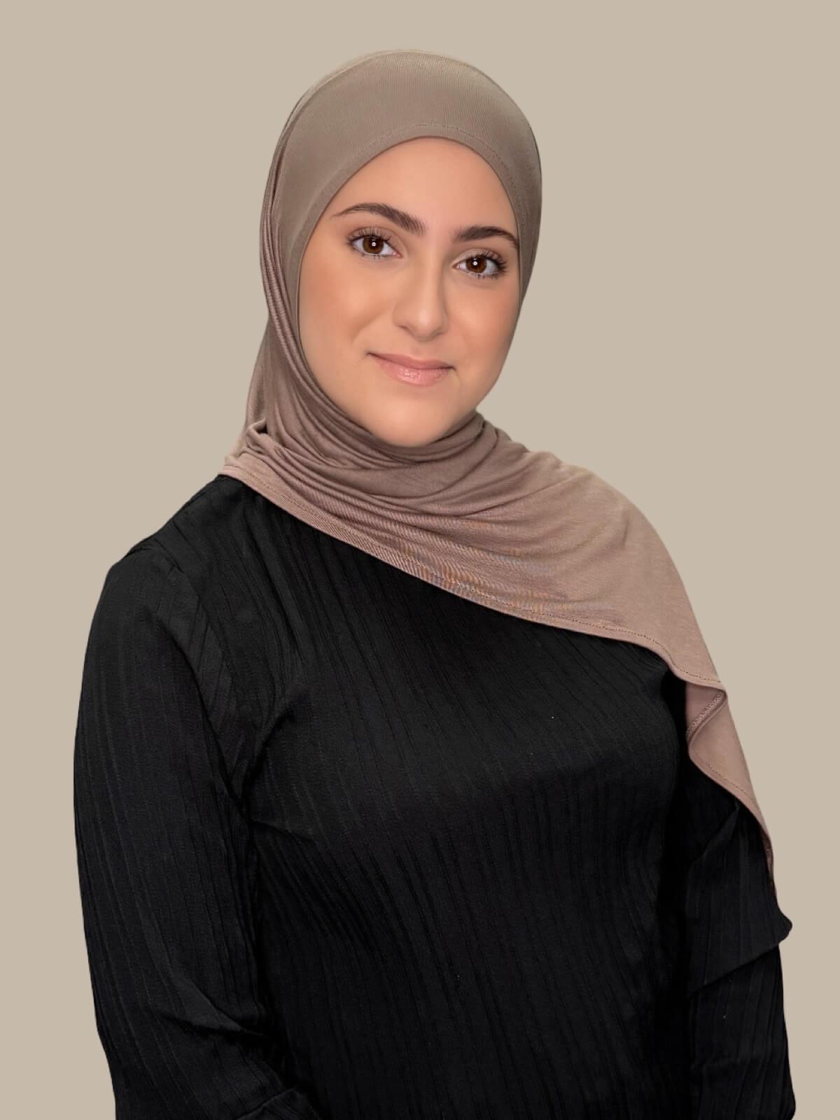 Modish Girl Pre-Sewn Jersey Hijab-Truffle