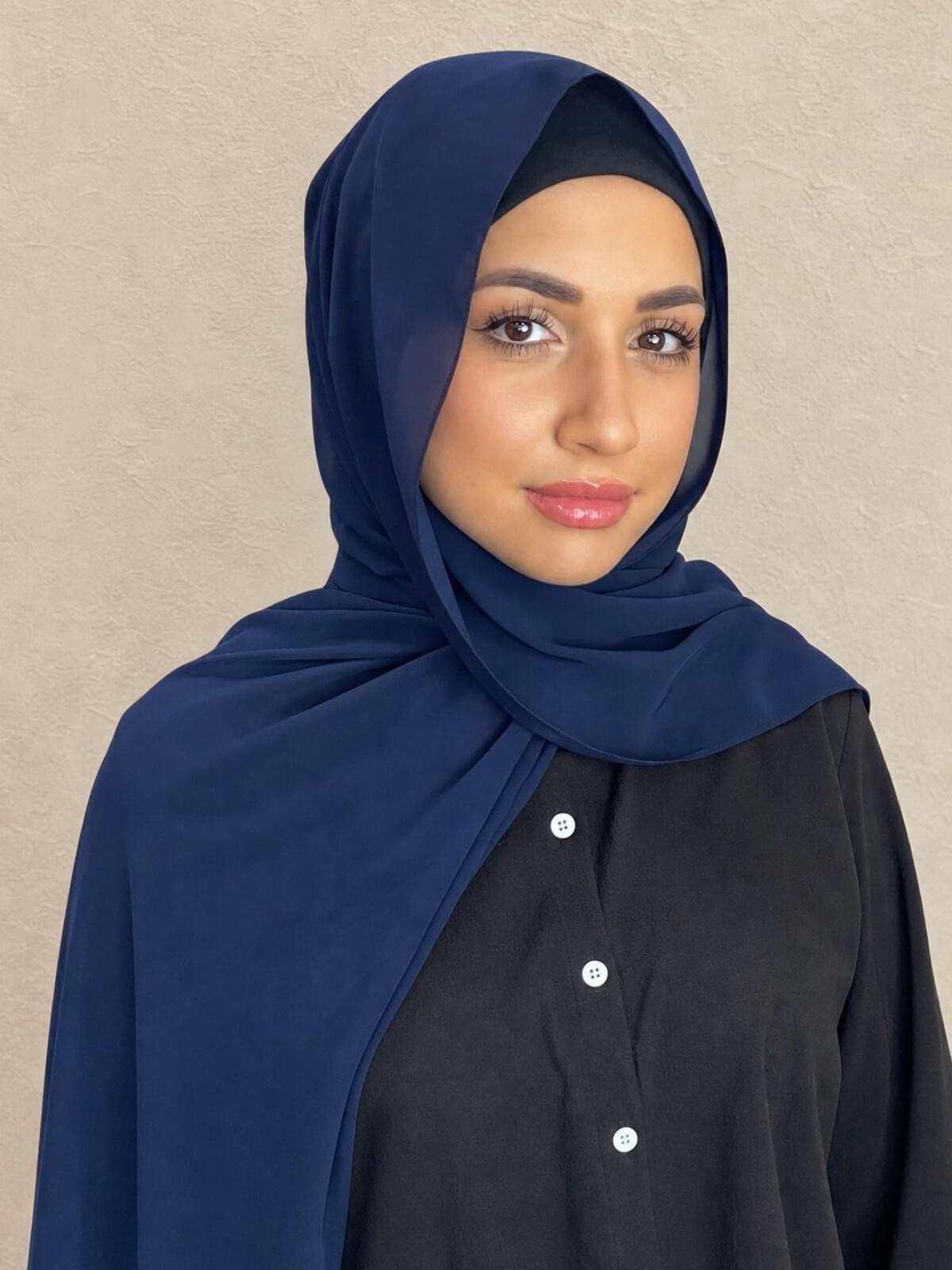 Luxury Chiffon Hijab-Dark Slate