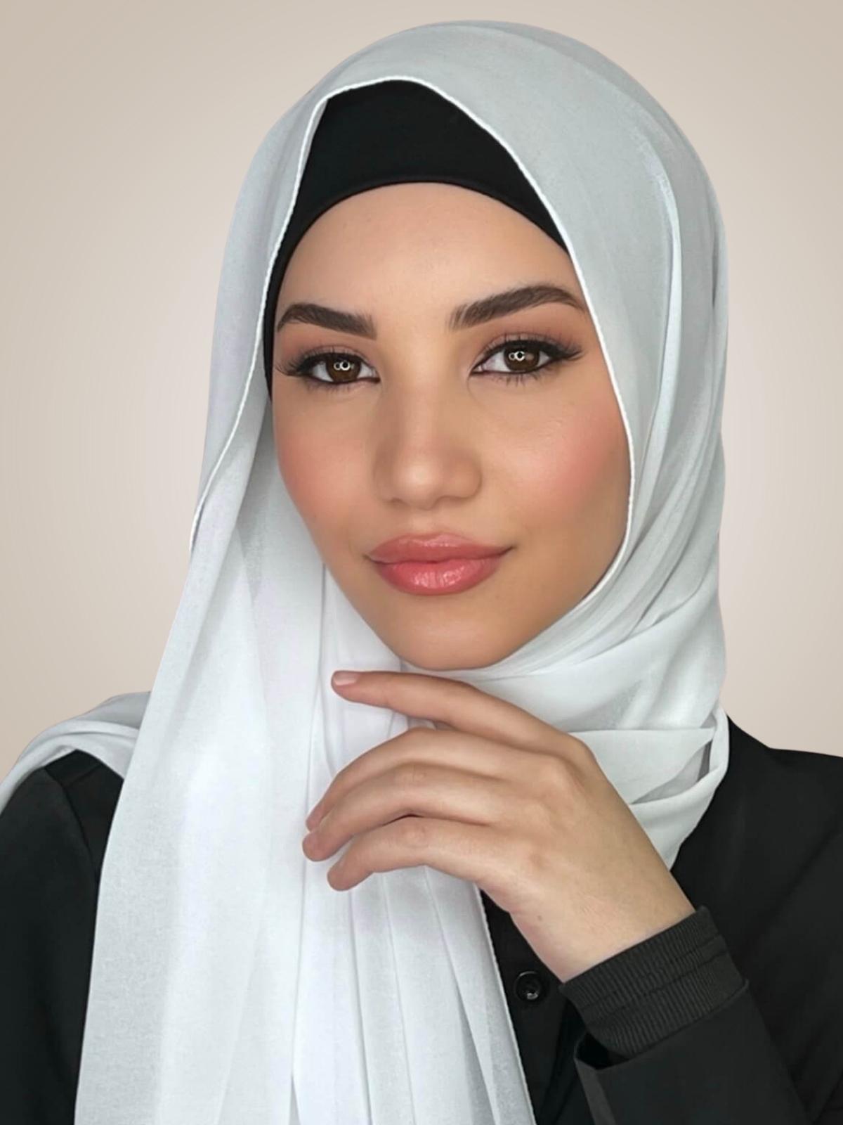 Classic Chiffon Hijab-White