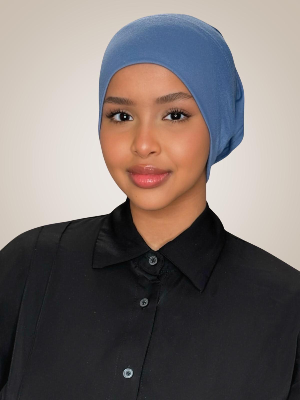 Premium Cotton Underscarf-Cool Blue