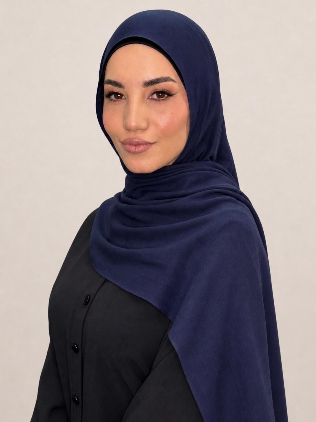 Cotton Modal Hijab-Sea Storm