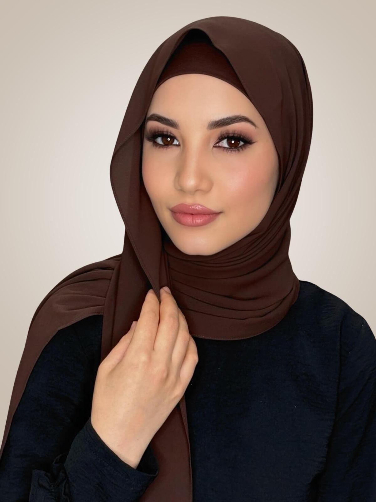 Matching Chiffon Hijab Set-Umber