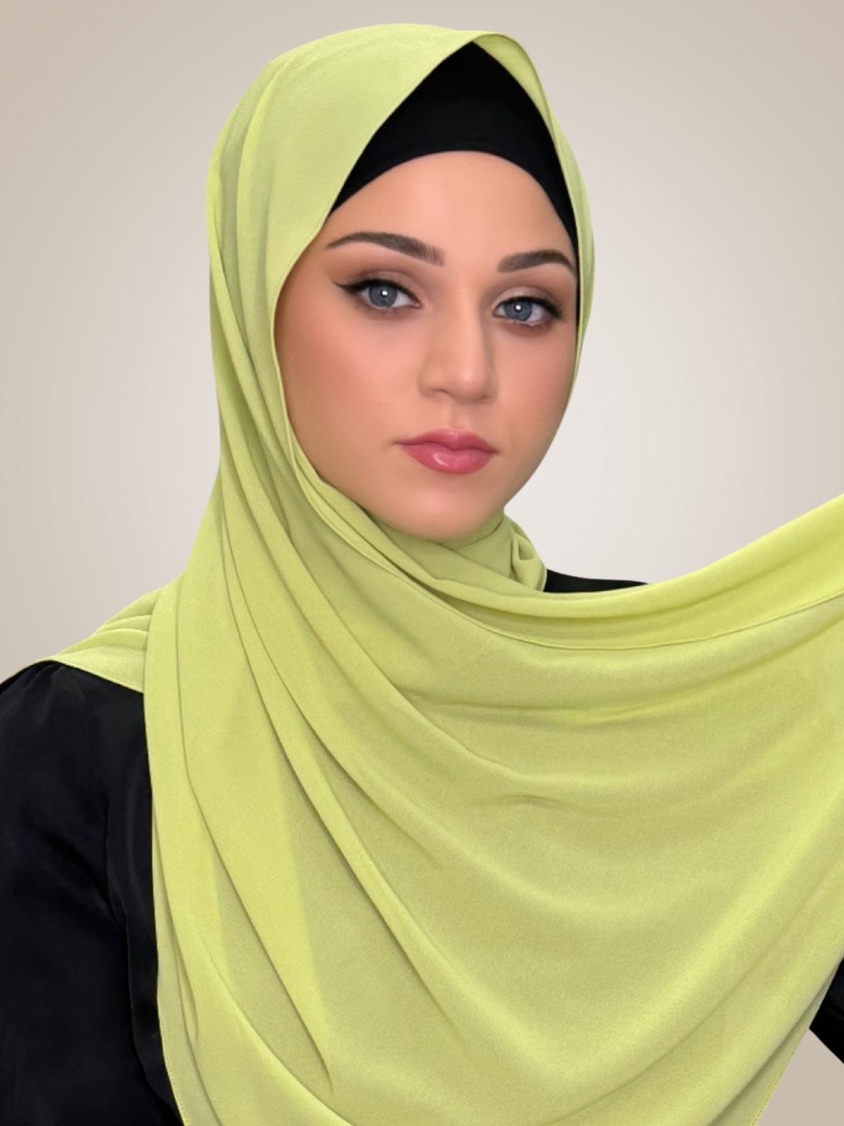 Classic Chiffon Hijab-Apple Green