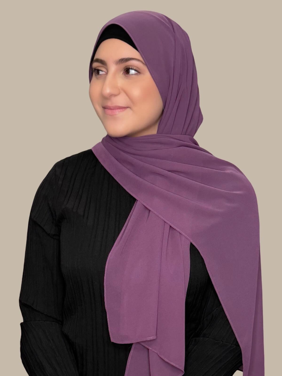 Modish Girl Luxury Chiffon Hijab-Mauve Taupe