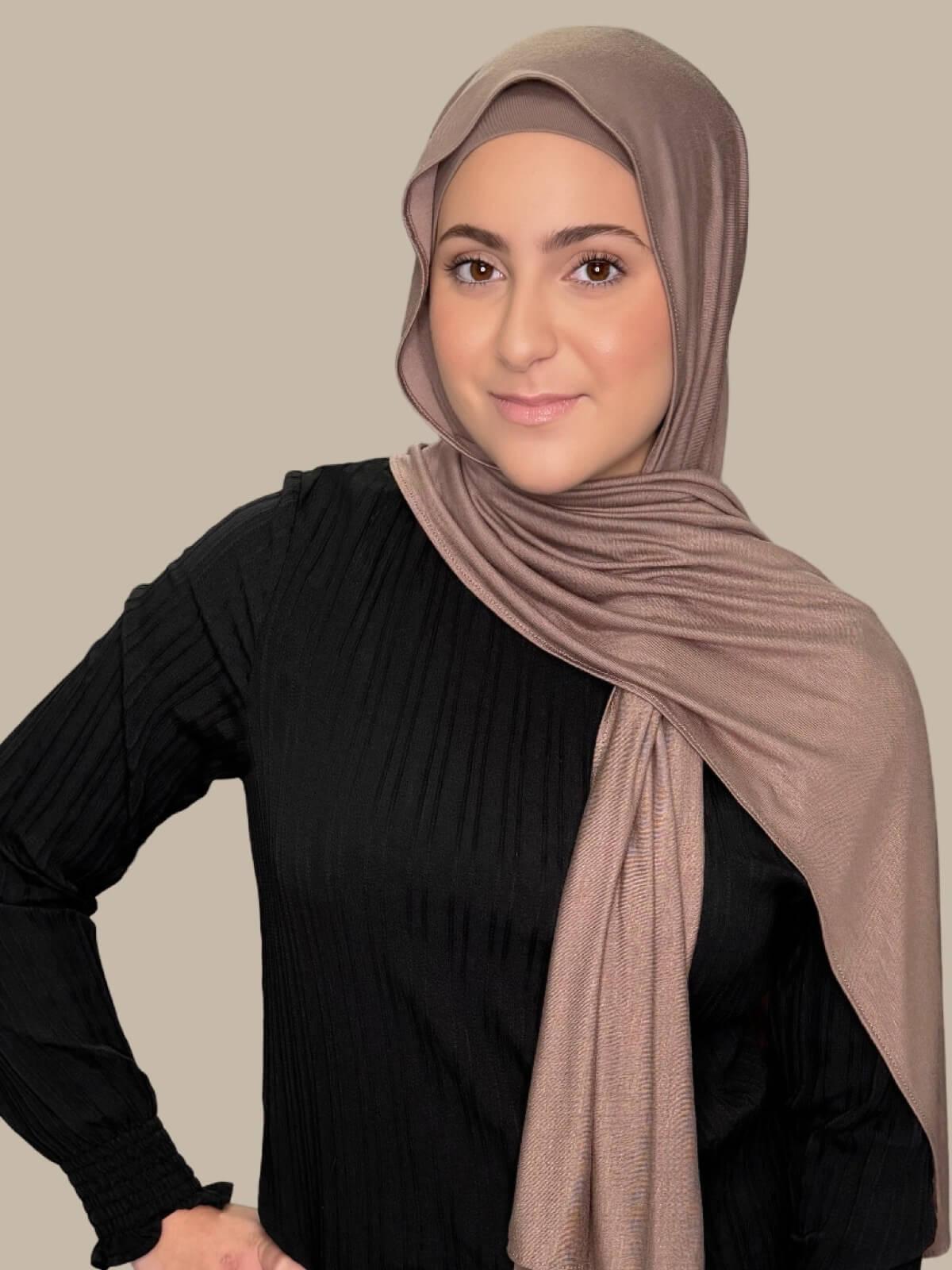 Modish Girl Premium Jersey Hijab-Truffle